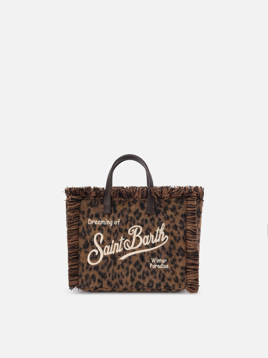 MC2 Saint Barth felt Vanity mini bag — Leopard
