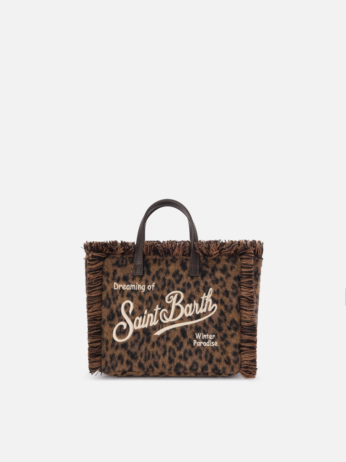 Mini borsa Vanity in feltro MC2 Saint Barth — Leopardato