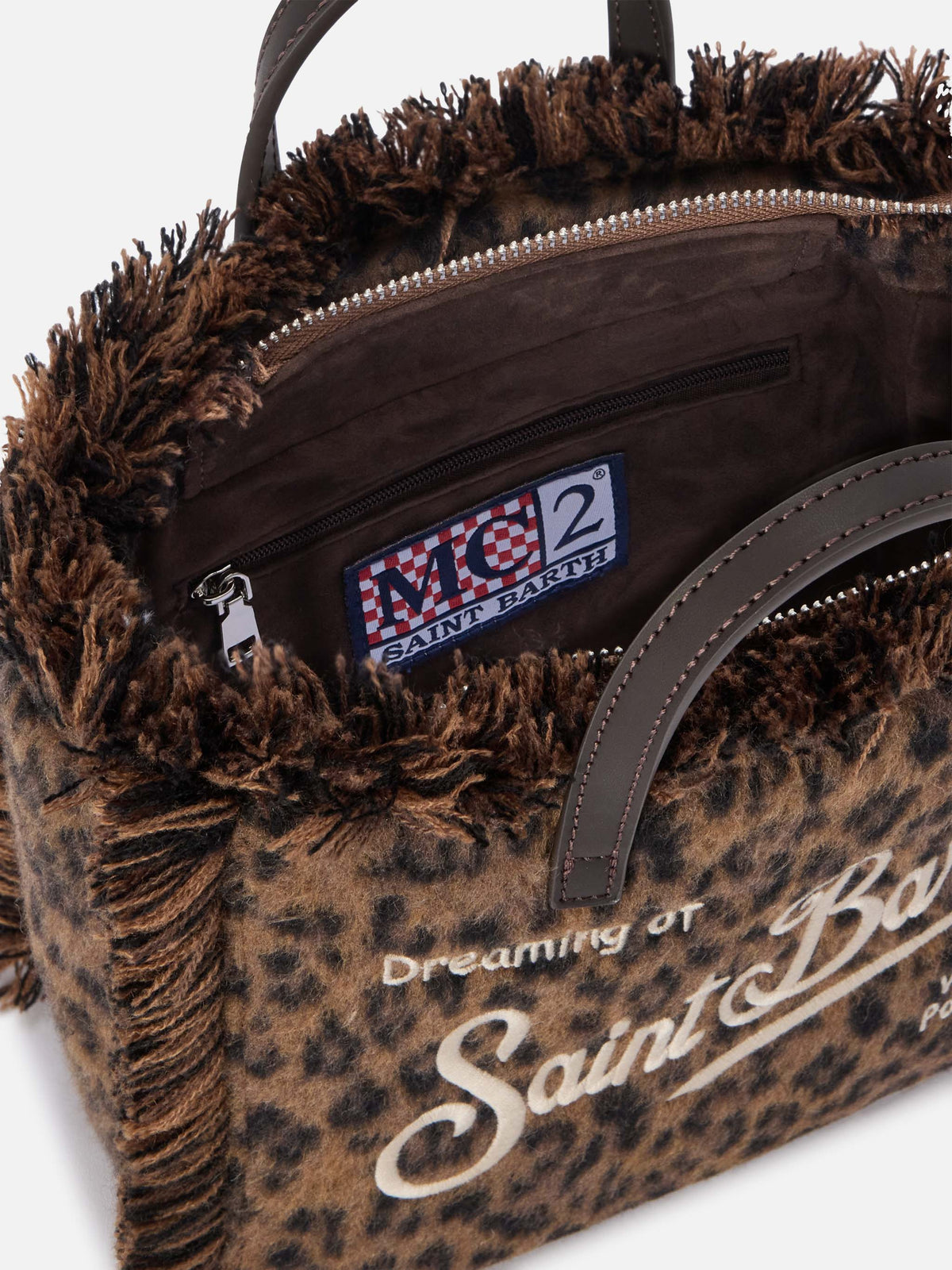 Mini borsa Vanity in feltro MC2 Saint Barth — Leopardato — vista 5