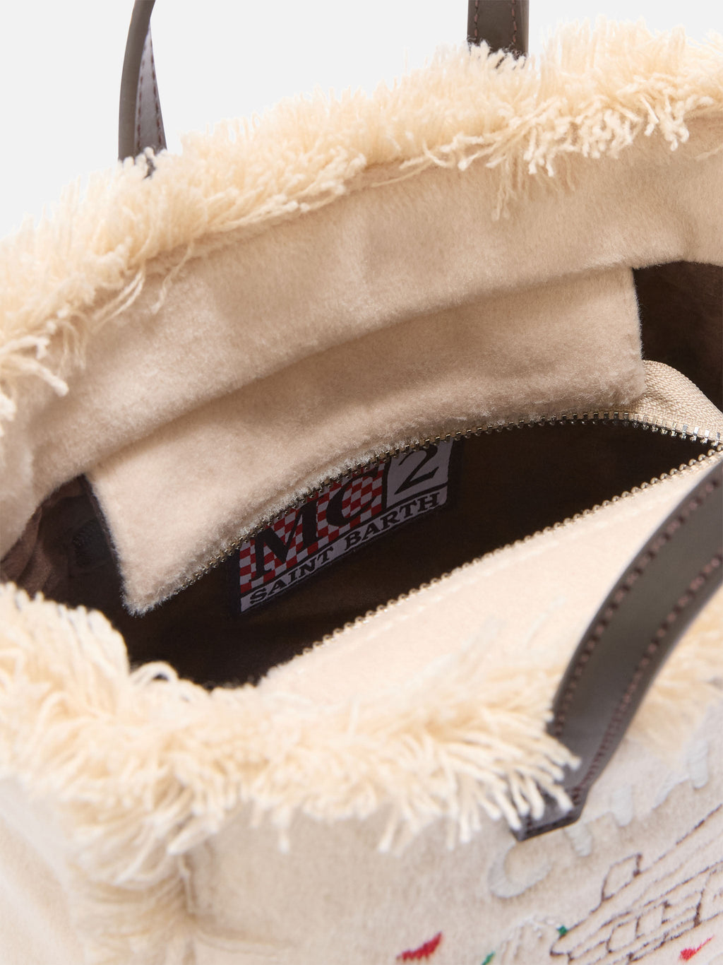 MC2 Saint Barth felt Vanity mini bag — Embroidered chalet — view 5
