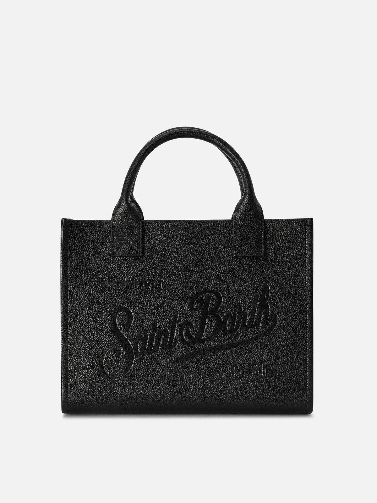 Vanity Bag Large in pelle MC2 Saint Barth — Nero