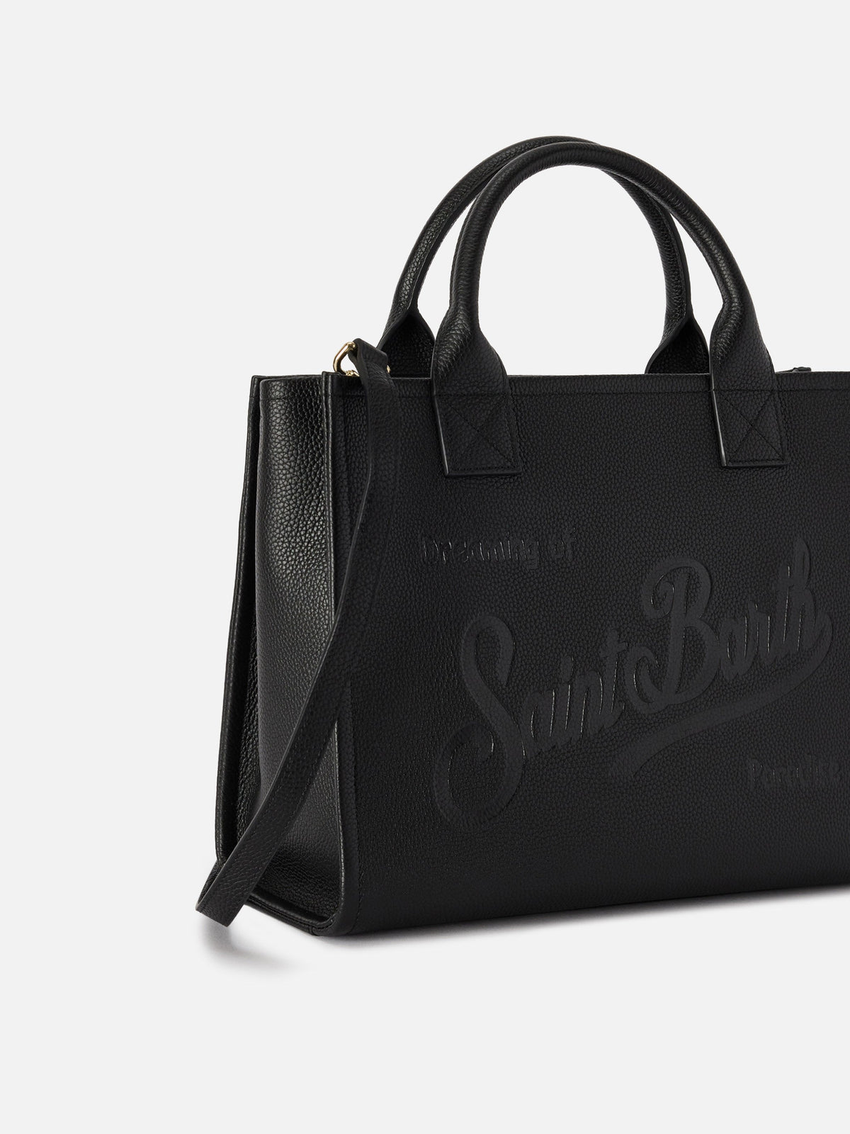 Vanity Bag Large in pelle MC2 Saint Barth — Nero — vista 3