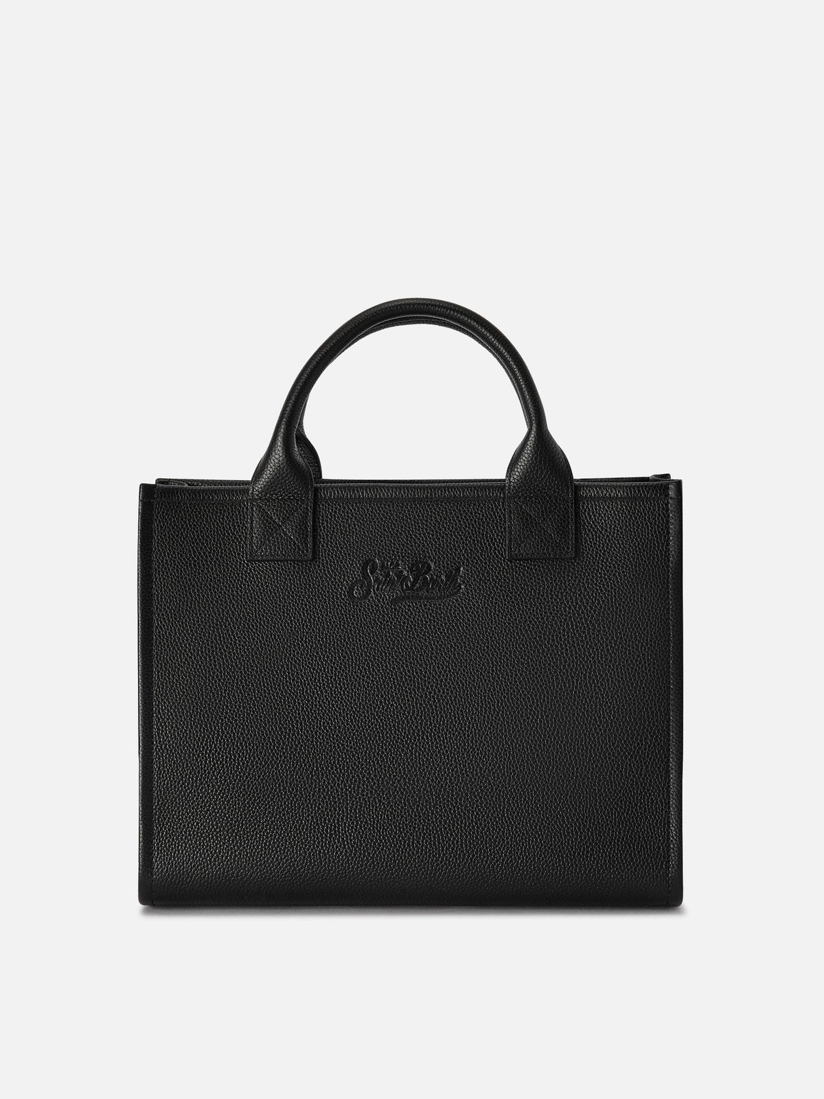 Vanity Bag Large in pelle MC2 Saint Barth — Nero — vista 4