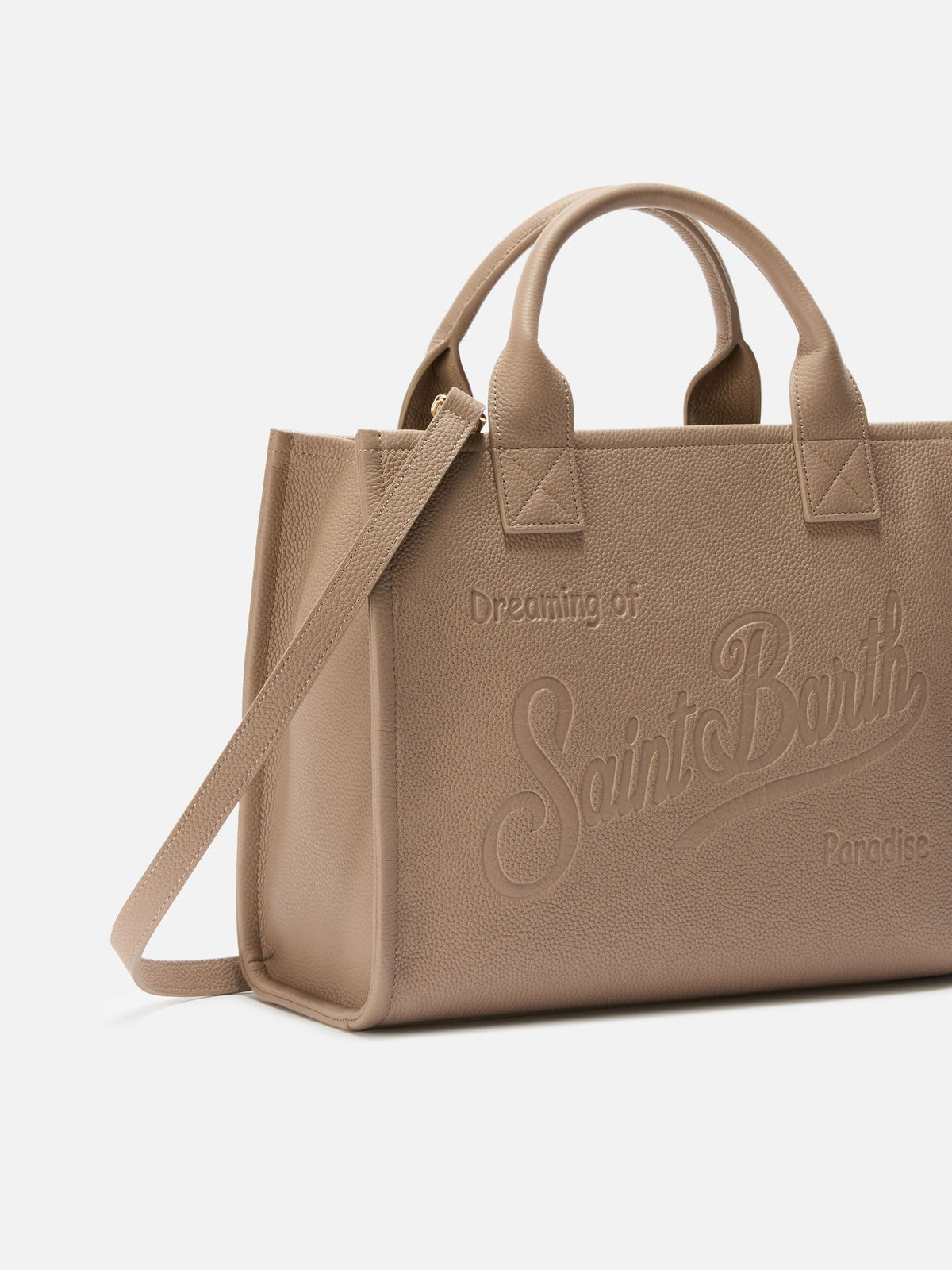 Vanity Bag Large en cuir MC2 Saint Barth — Noisette — vue 3