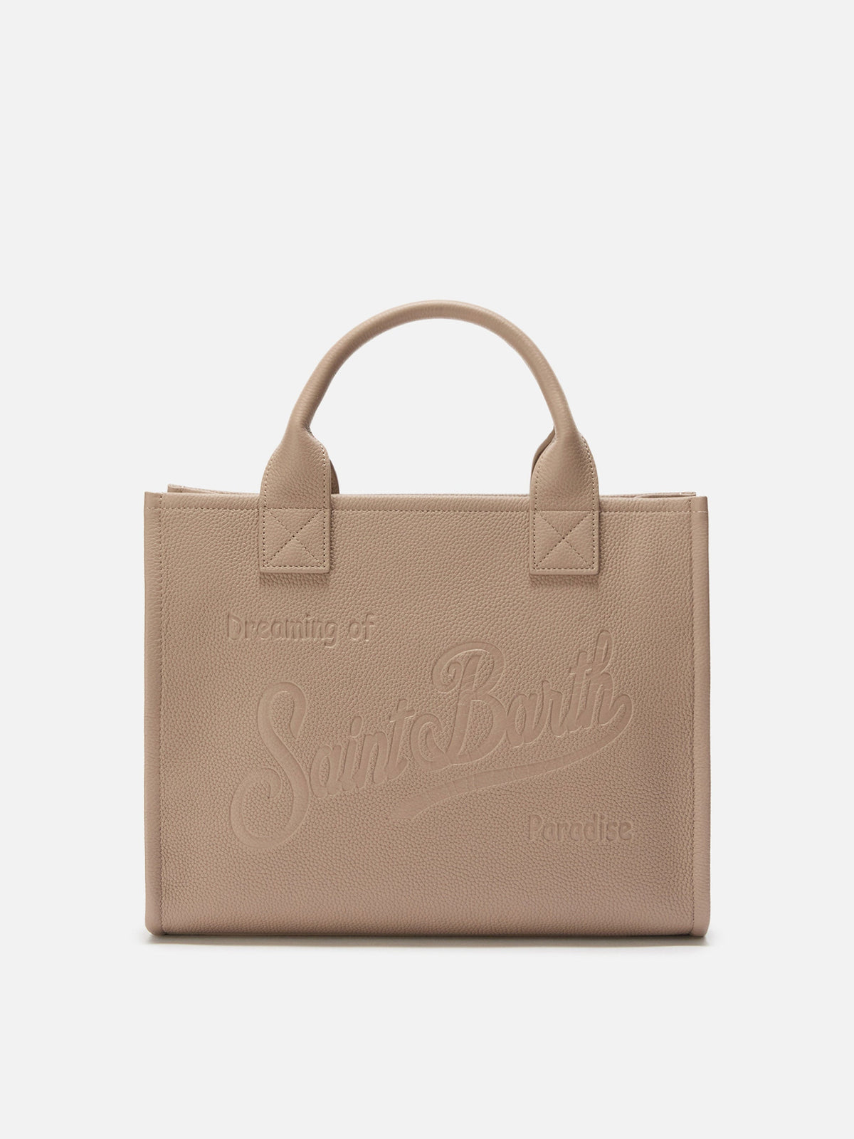 Vanity Bag Large en cuir MC2 Saint Barth — Noisette