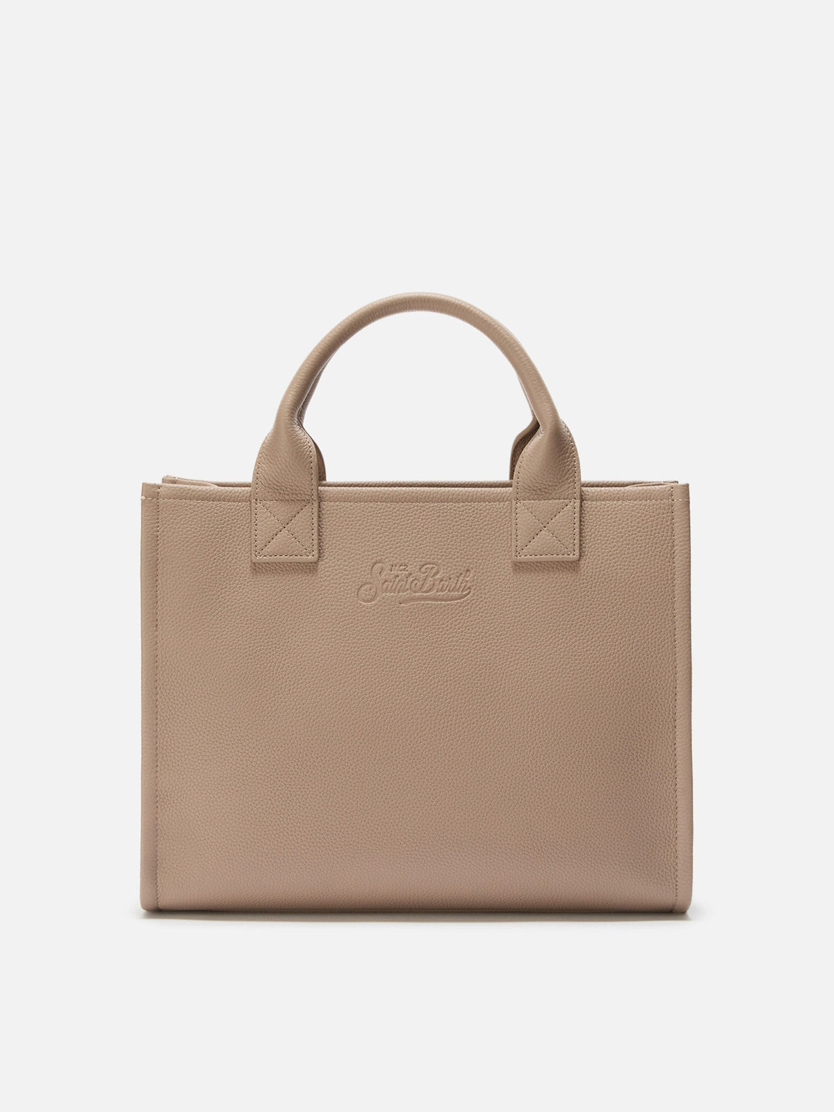 Vanity Bag Large en cuir MC2 Saint Barth — Noisette — vue 4