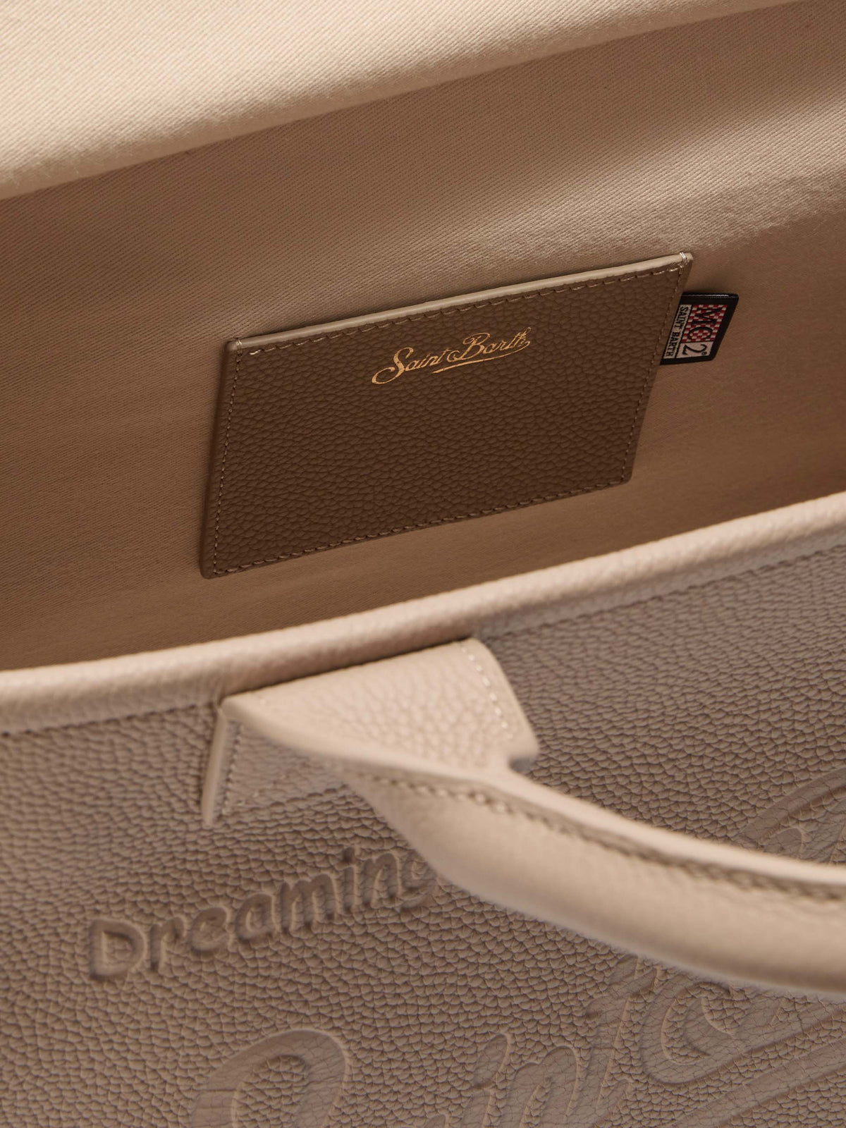 Vanity Bag Large en cuir MC2 Saint Barth — Noisette — vue 5