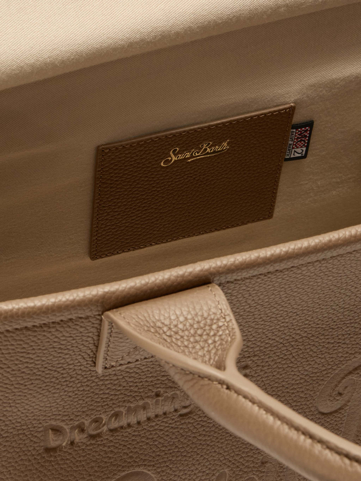 Vanity Bag Large en cuir MC2 Saint Barth — Marron — vue 5