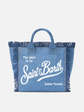 MC2 Saint Barth denim Vanity regular bag — Medium blue