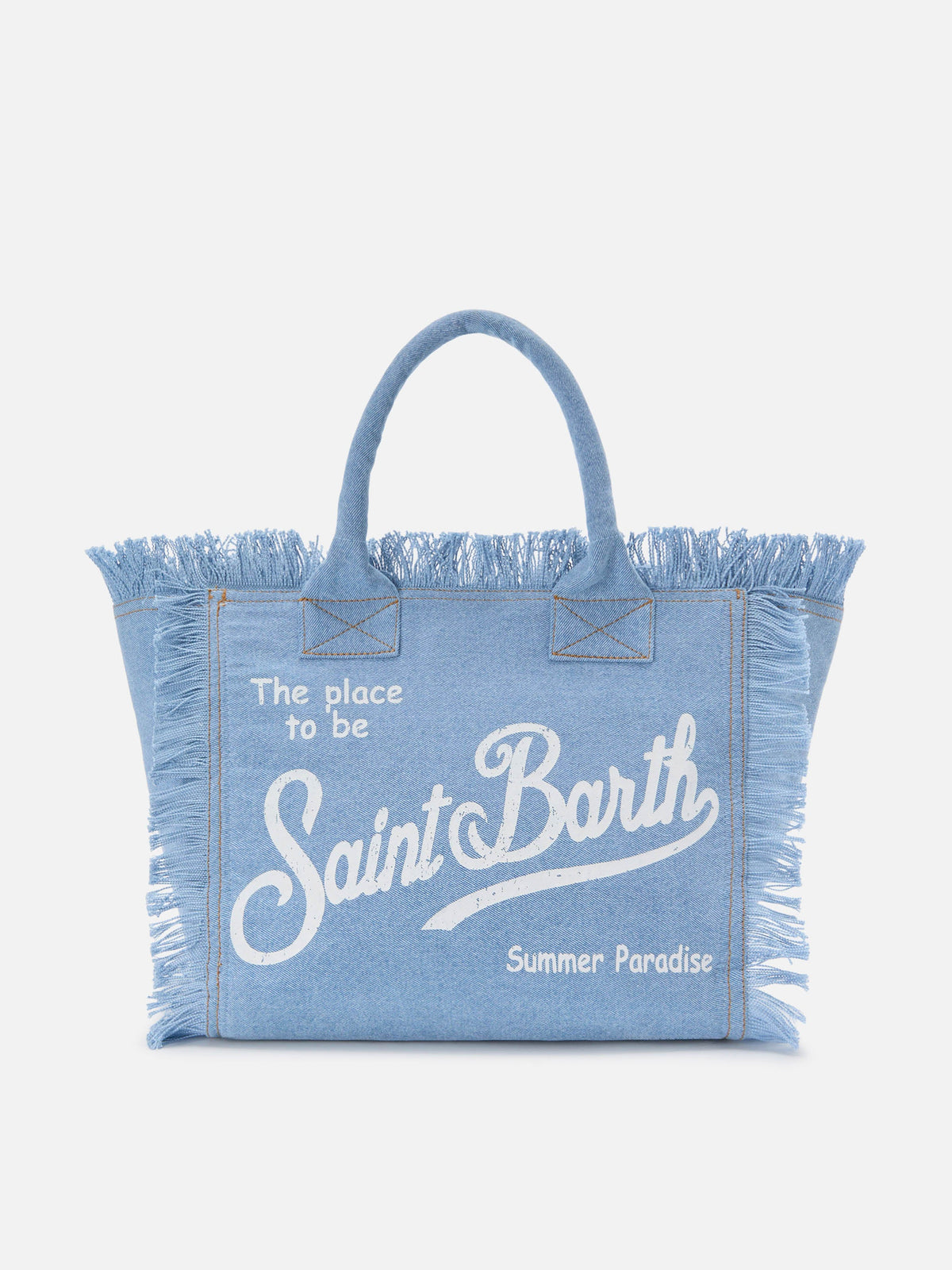 Sac Vanity regular en denim MC2 Saint Barth — Bleu clair