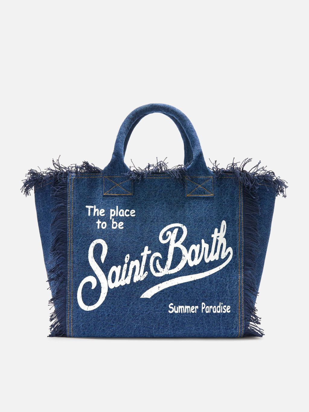 Sac Vanity regular en denim MC2 Saint Barth — Bleu foncé