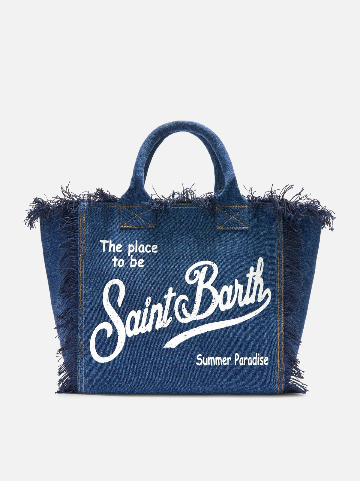 Sac Vanity regular en denim MC2 Saint Barth — Bleu foncé