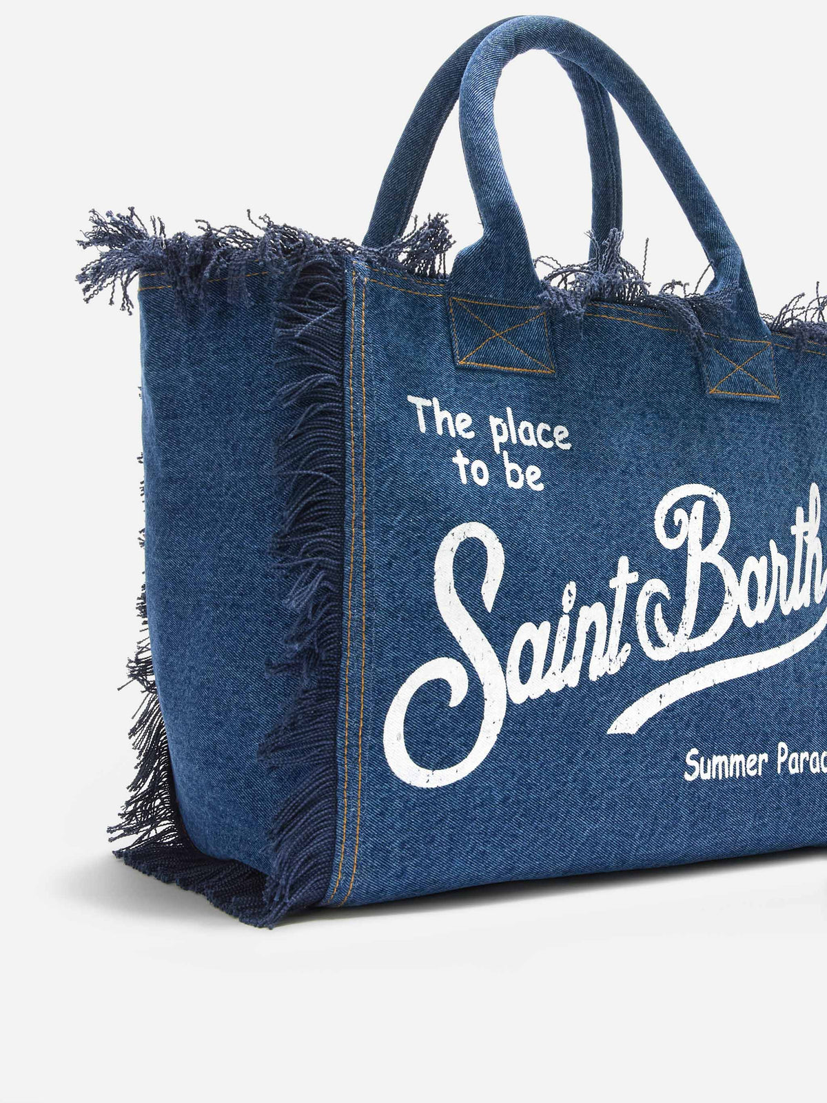 Sac Vanity regular en denim MC2 Saint Barth — Bleu foncé — vue 3