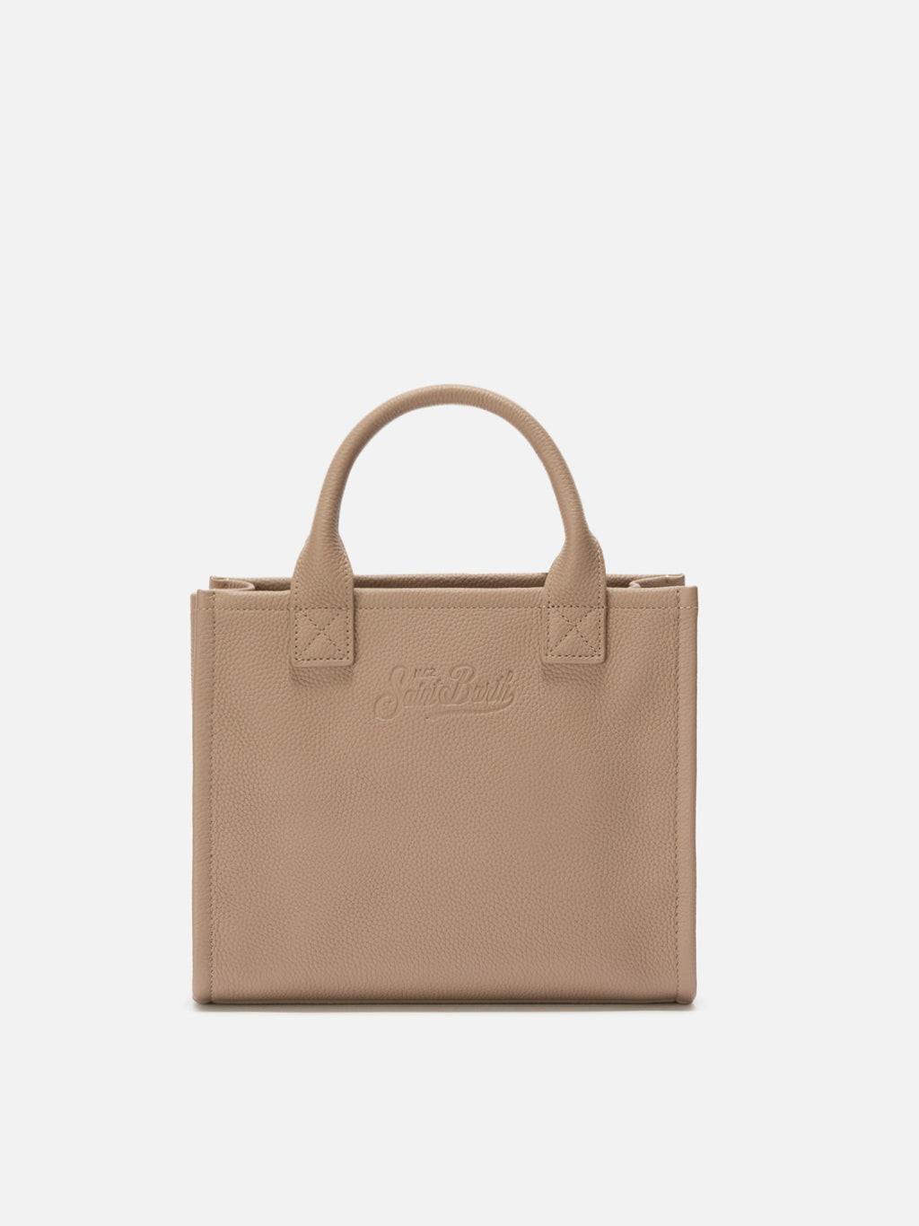 Vanity Bag Midi in pelle MC2 Saint Barth — Nocciola — vista 4