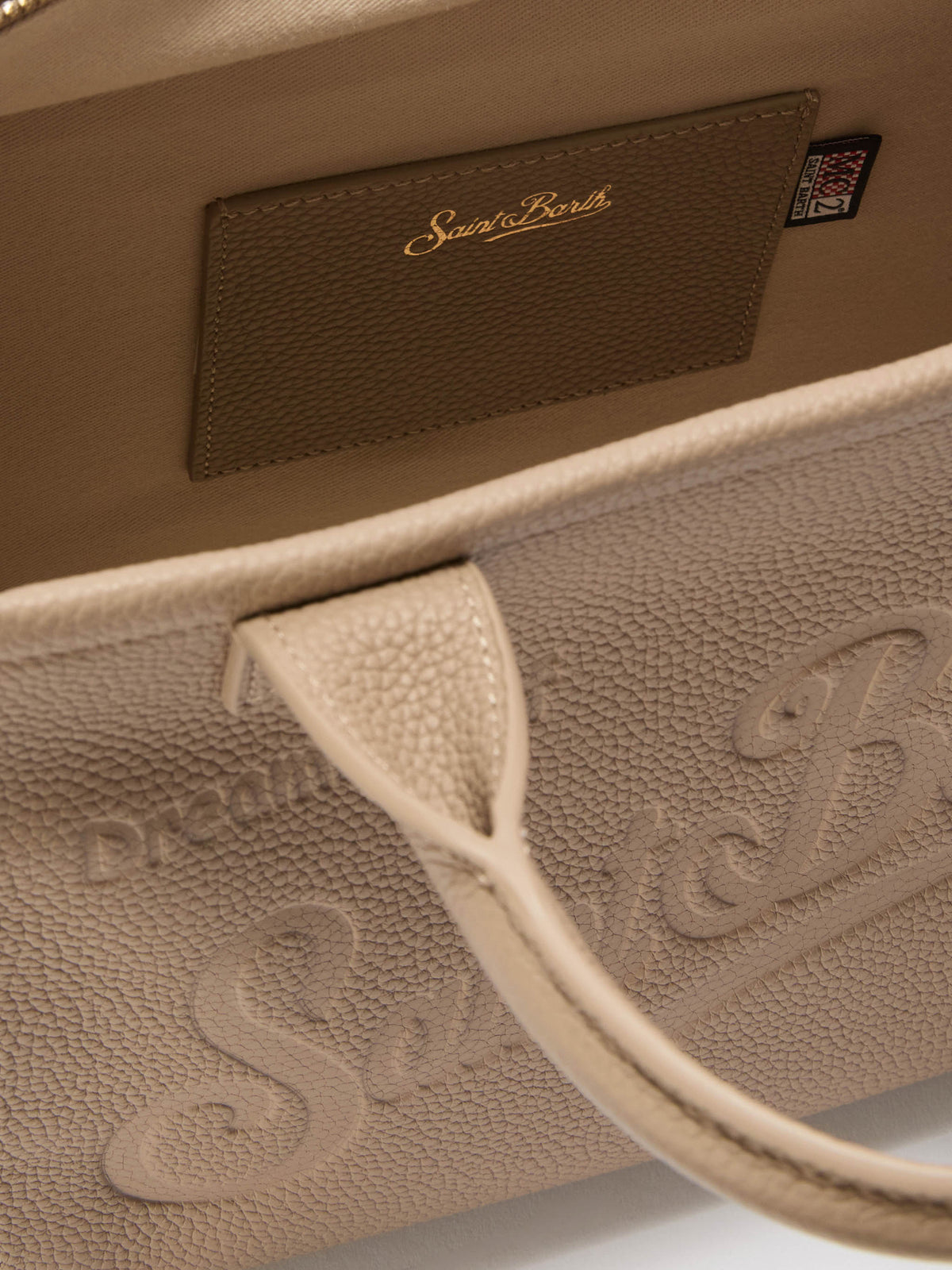 Vanity Bag Midi in pelle MC2 Saint Barth — Nocciola — vista 5