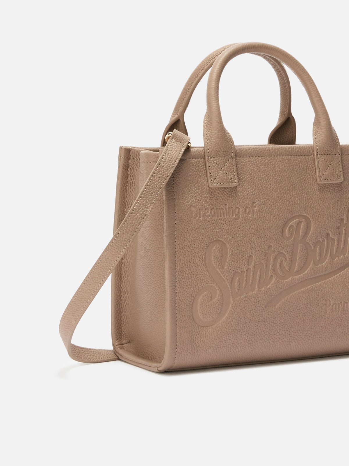 Vanity Bag Midi in pelle MC2 Saint Barth — Nocciola — vista 3