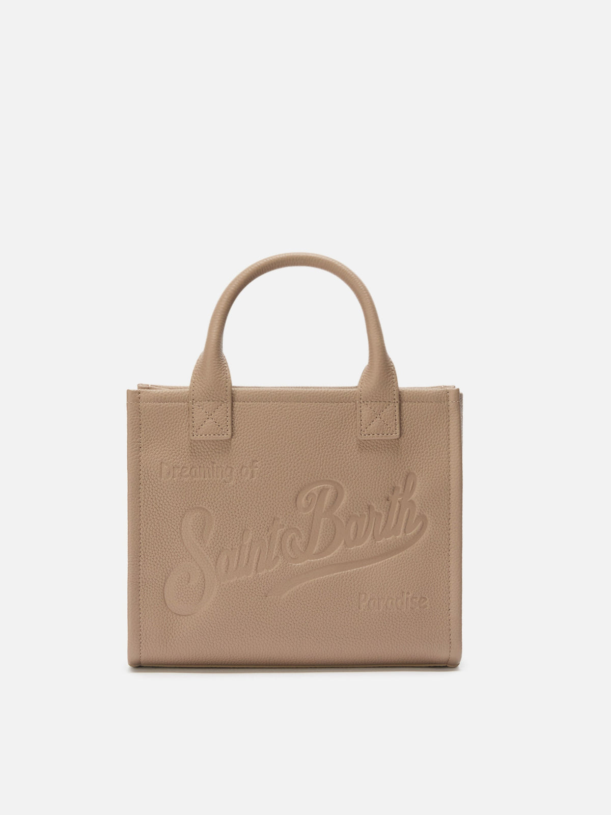 Vanity Bag Midi in pelle MC2 Saint Barth — Nocciola