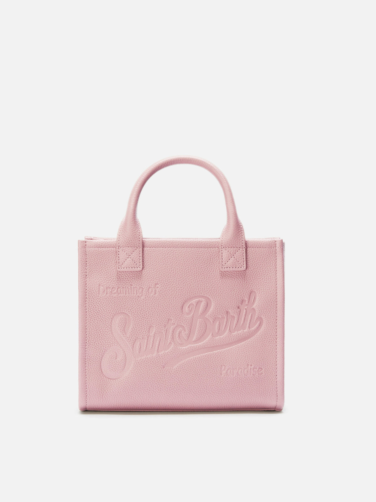 MC2 Saint Barth hammered leather Vanity Bag Midi — Pink