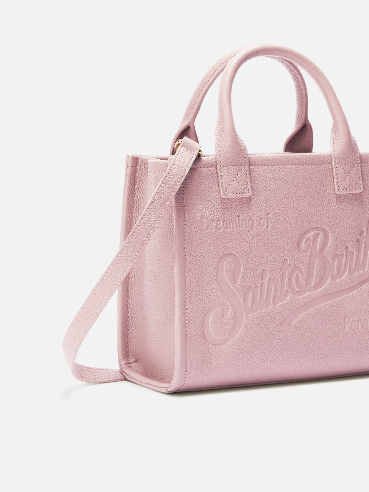 MC2 Saint Barth hammered leather Vanity Bag Midi — Pink — view 2