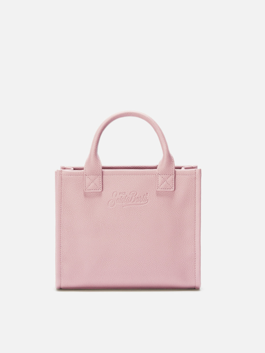 MC2 Saint Barth hammered leather Vanity Bag Midi — Pink — view 3