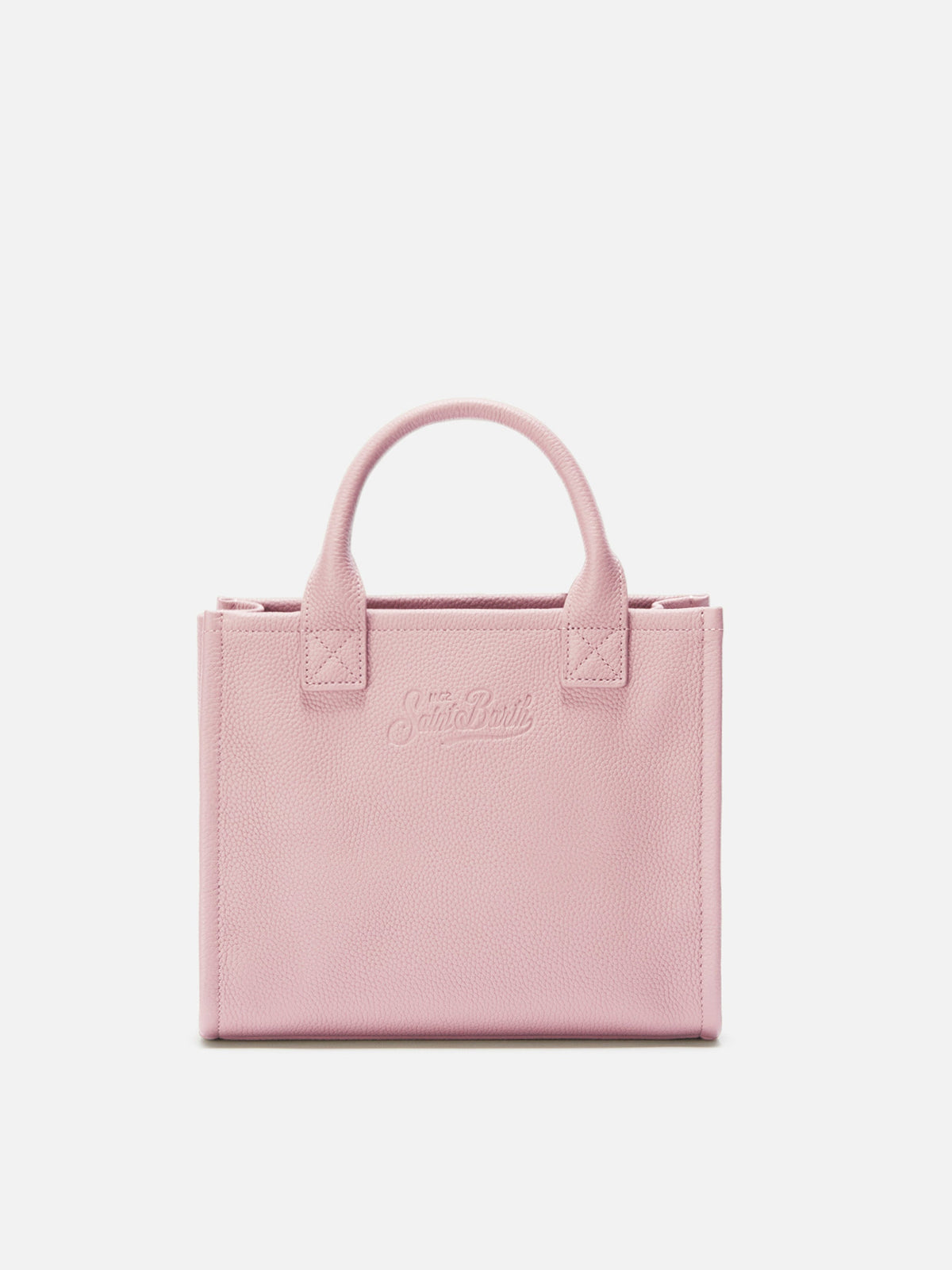 MC2 Saint Barth hammered leather Vanity Bag Midi — Pink — view 3