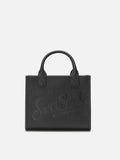 Vanity Bag Midi en cuir martelé MC2 Saint Barth — Noir