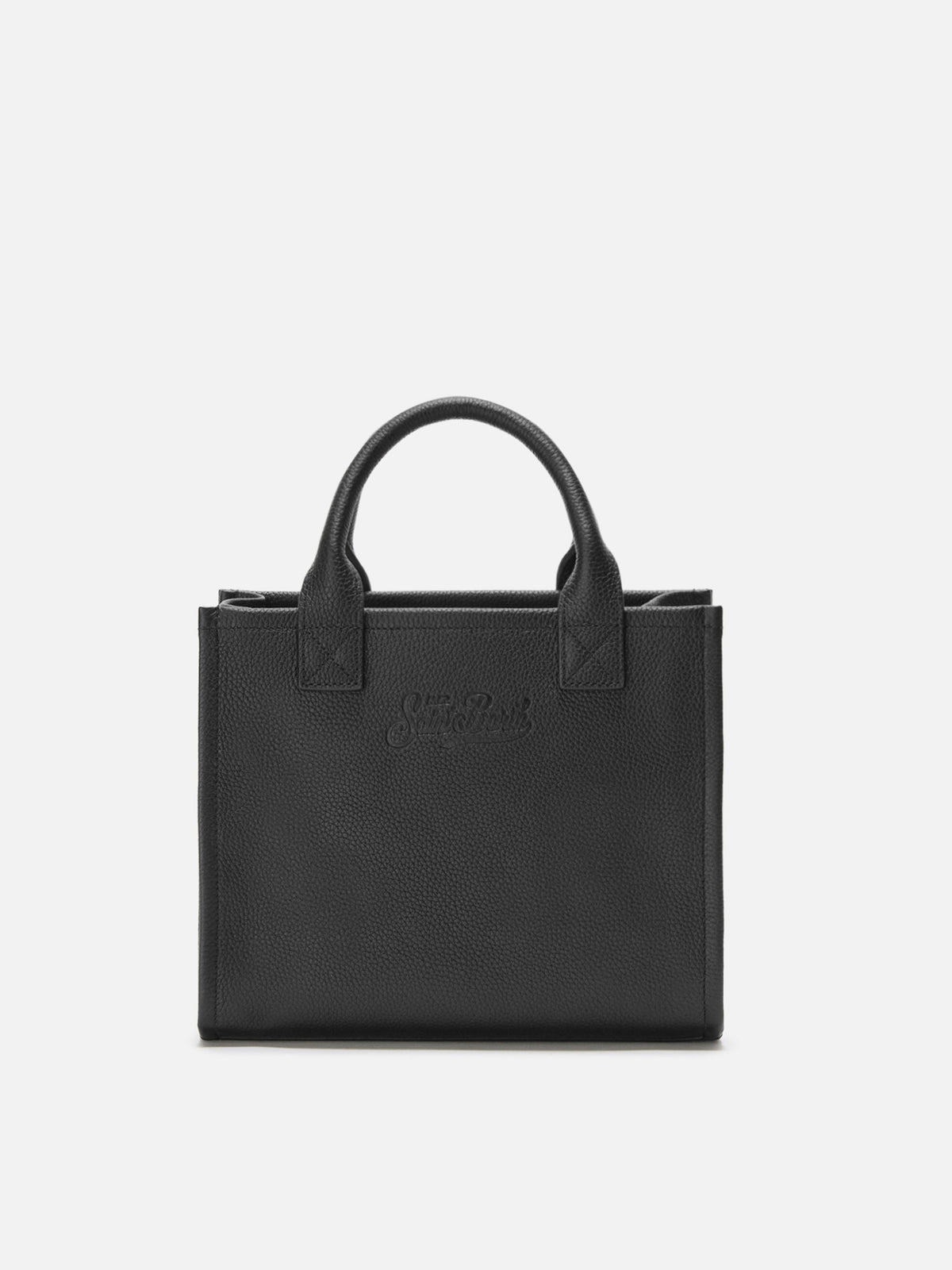 Vanity Bag Midi en cuir martelé MC2 Saint Barth — Noir — vue 4