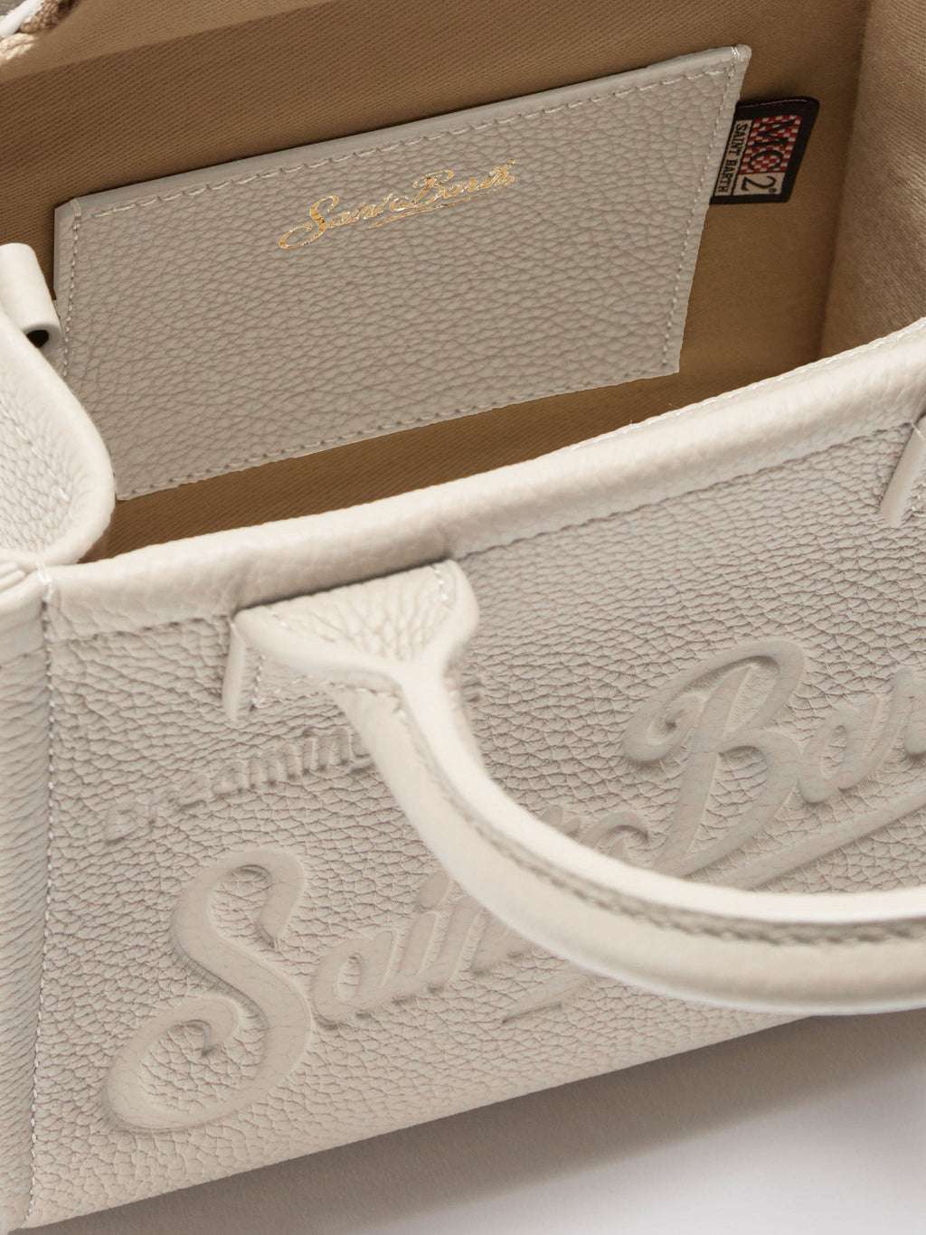 Vanity Bag Midi in pelle MC2 Saint Barth — Panna — vista 4