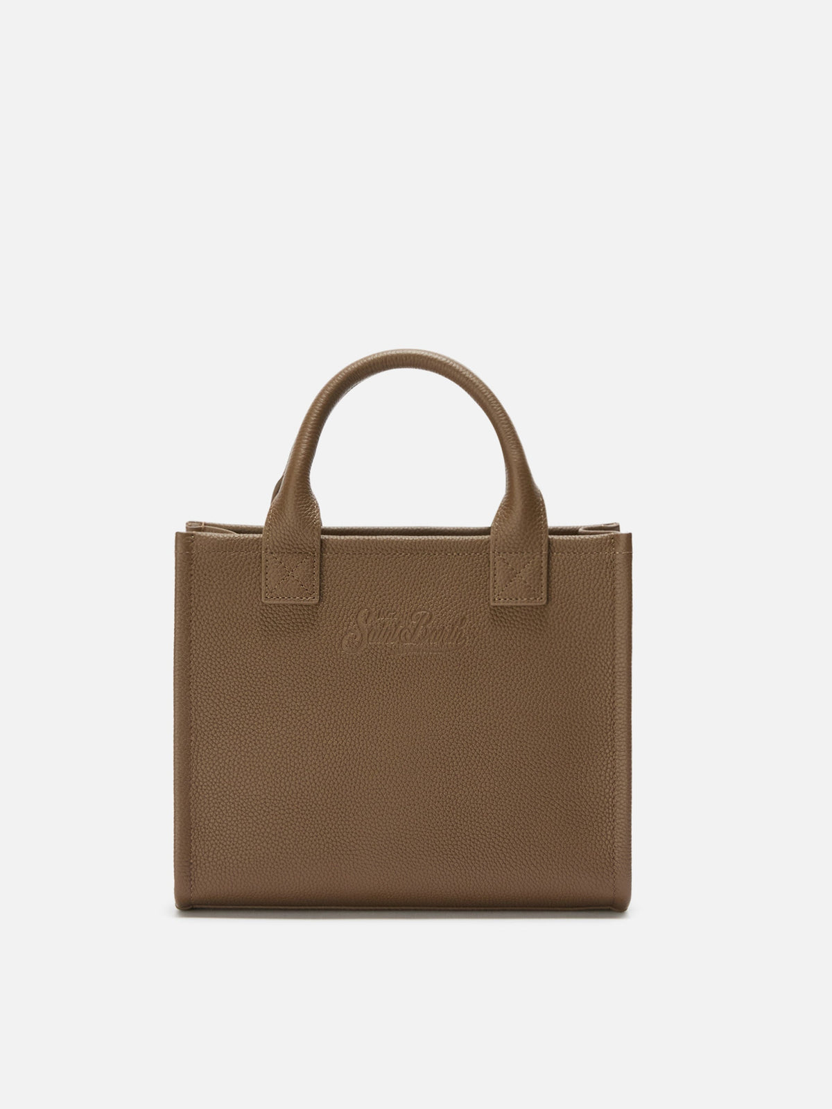 MC2 Saint Barth hammered leather Vanity Bag Midi — Brown — view 4