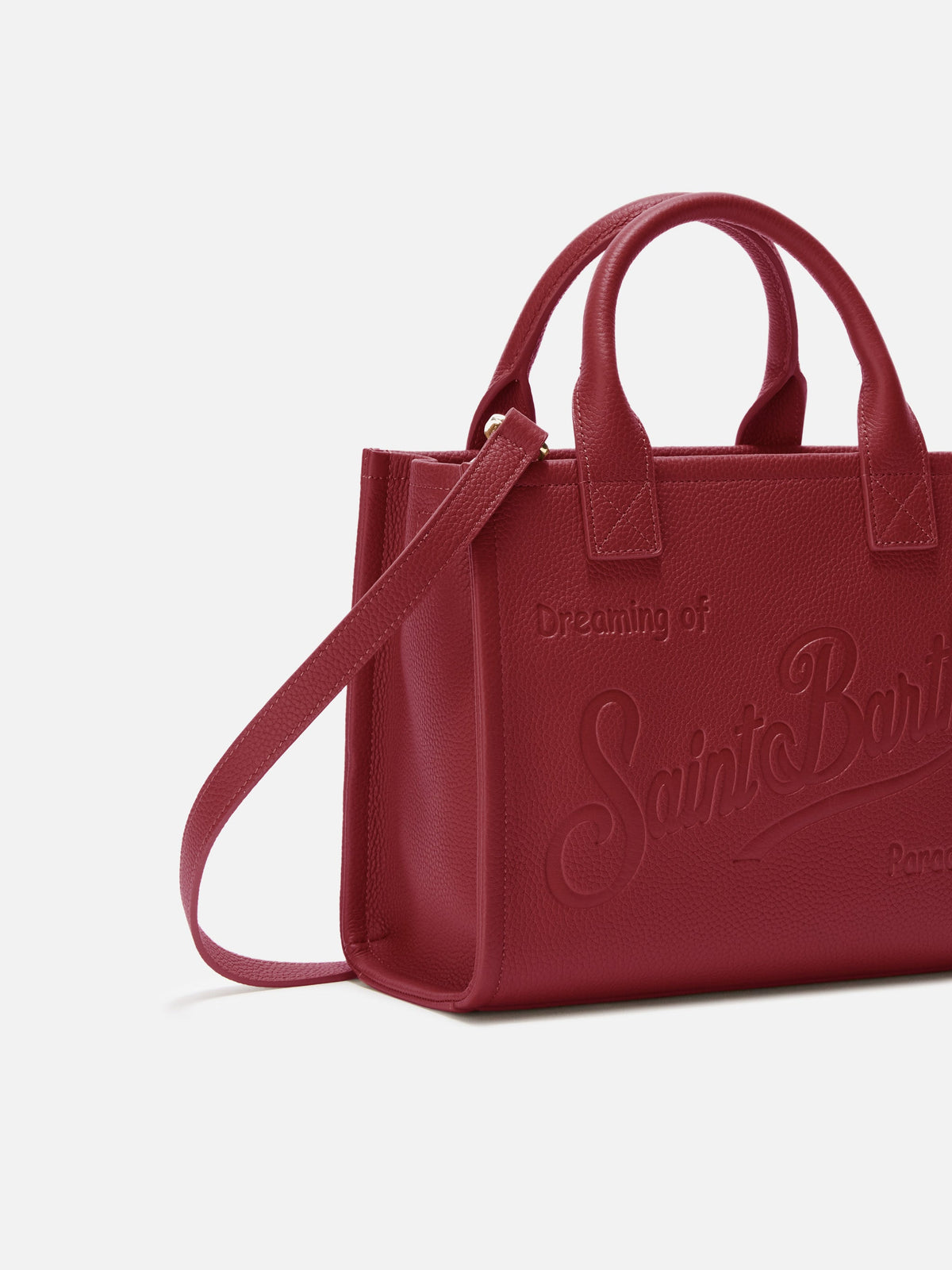Vanity Bag Midi in pelle MC2 Saint Barth — Bordeaux — vista 2