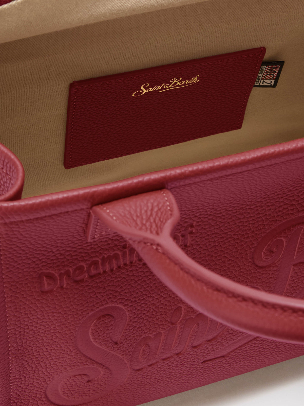 Vanity Bag Midi in pelle MC2 Saint Barth — Bordeaux — vista 4