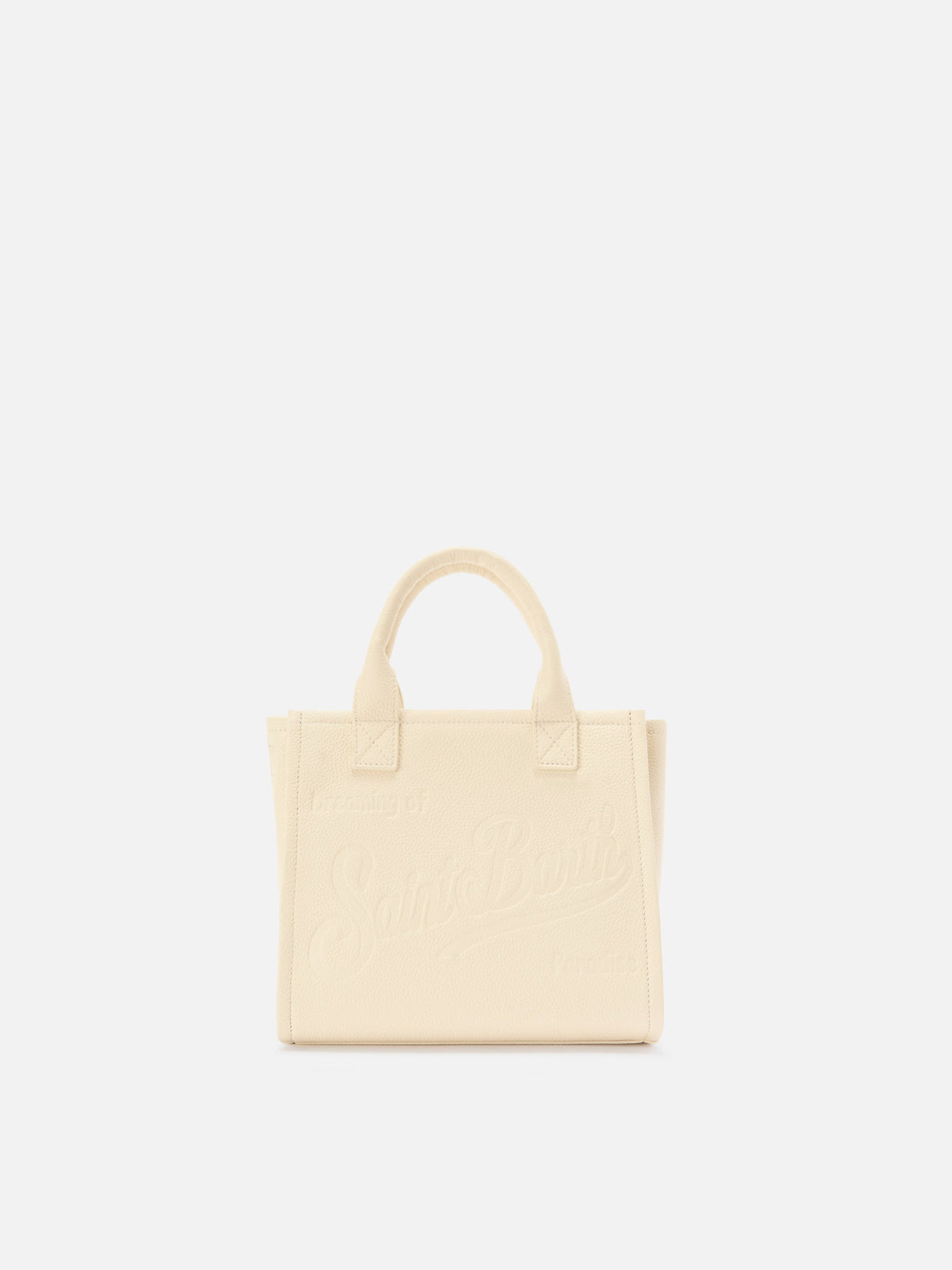 Sac Vanity Medium en cuir grainé MC2 Saint Barth — Ivoire