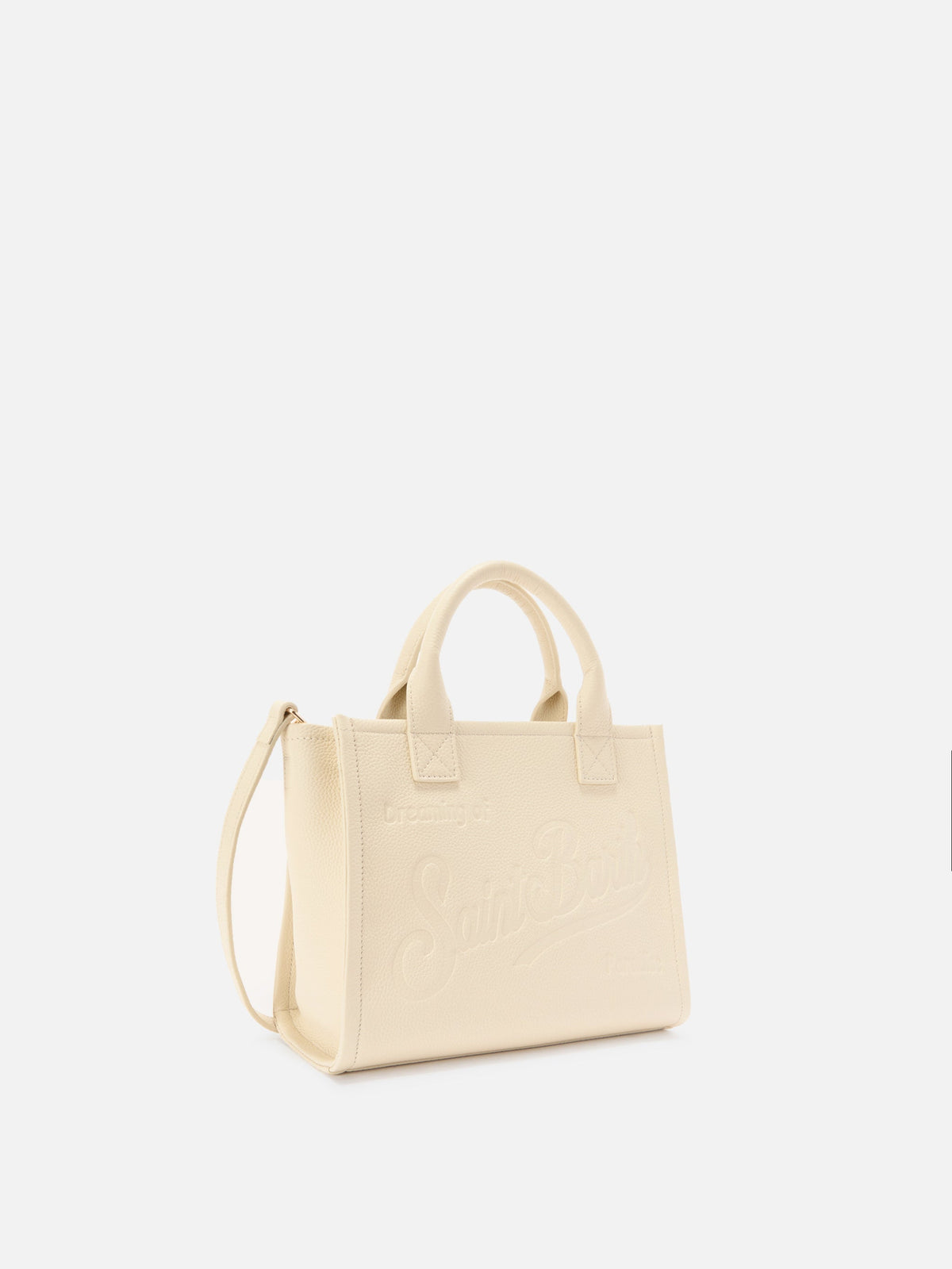 Sac Vanity Medium en cuir grainé MC2 Saint Barth — Ivoire — vue 3
