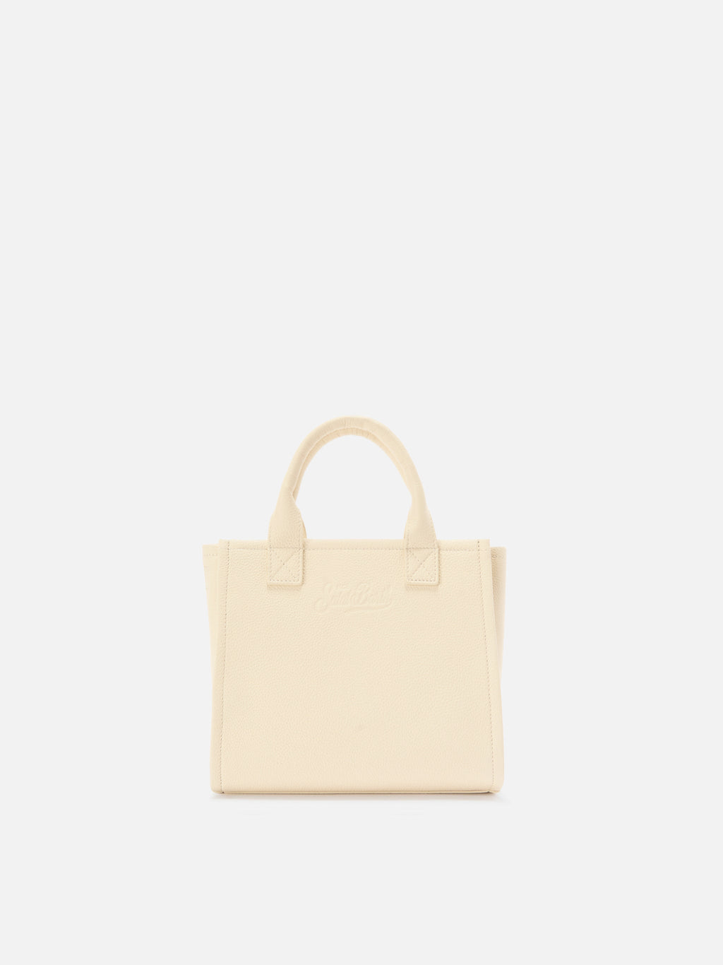 Sac Vanity Medium en cuir grainé MC2 Saint Barth — Ivoire — vue 4