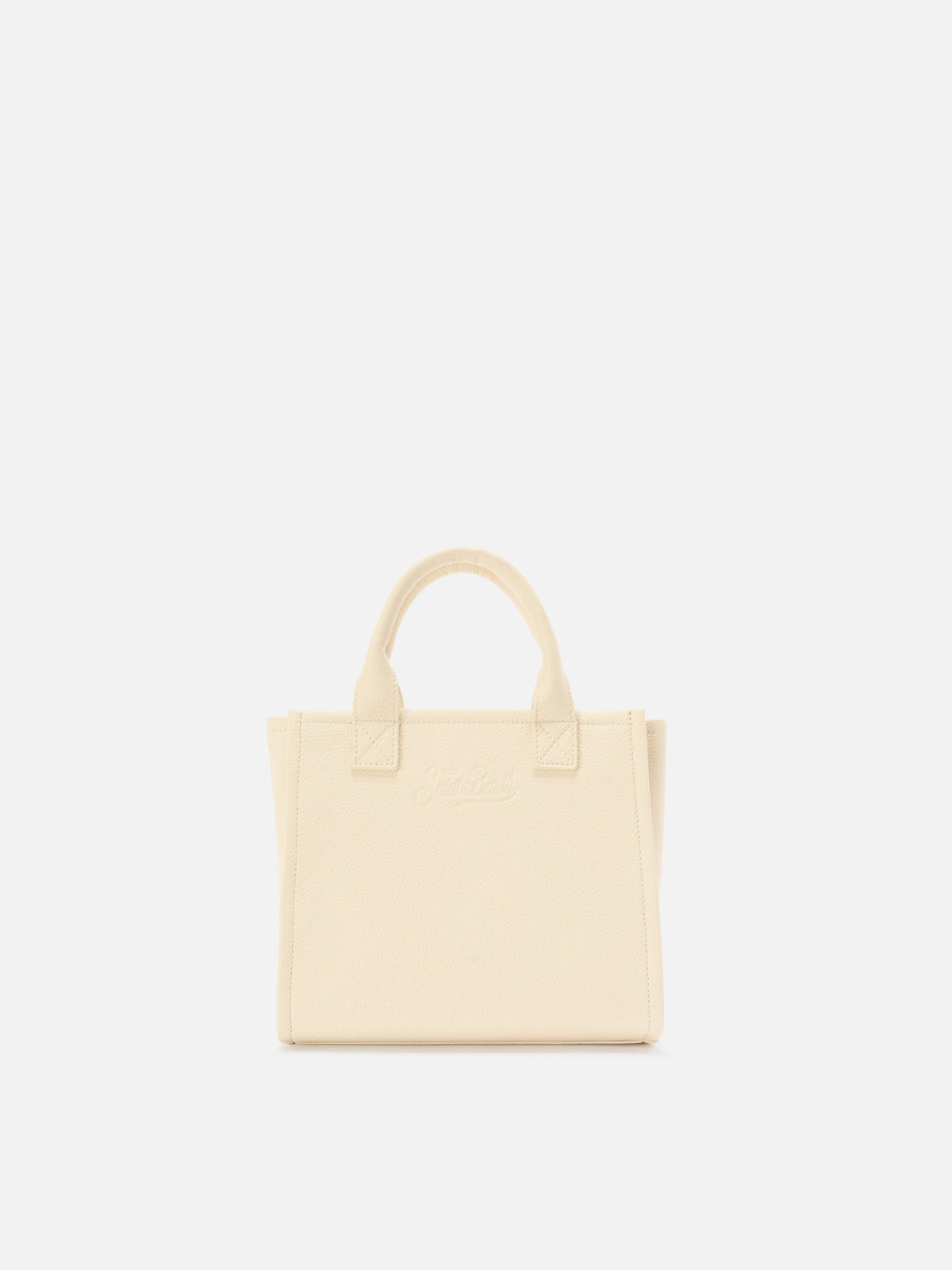 Sac Vanity Medium en cuir grainé MC2 Saint Barth — Ivoire — vue 4