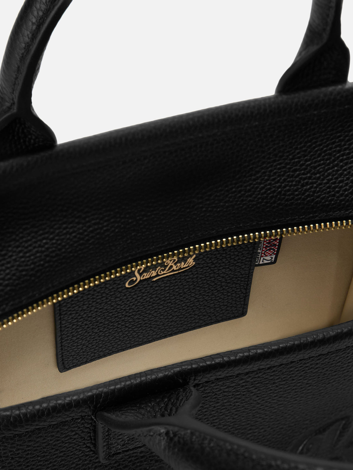 MC2 Saint Barth pebbled leather Vanity medium bag — Black — view 5