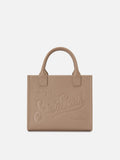 Sac Vanity Medium en cuir grainé MC2 Saint Barth — Beige