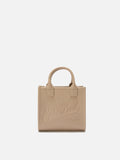 MC2 Saint Barth hammered leather Vanity Bag Mini — Hazelnut