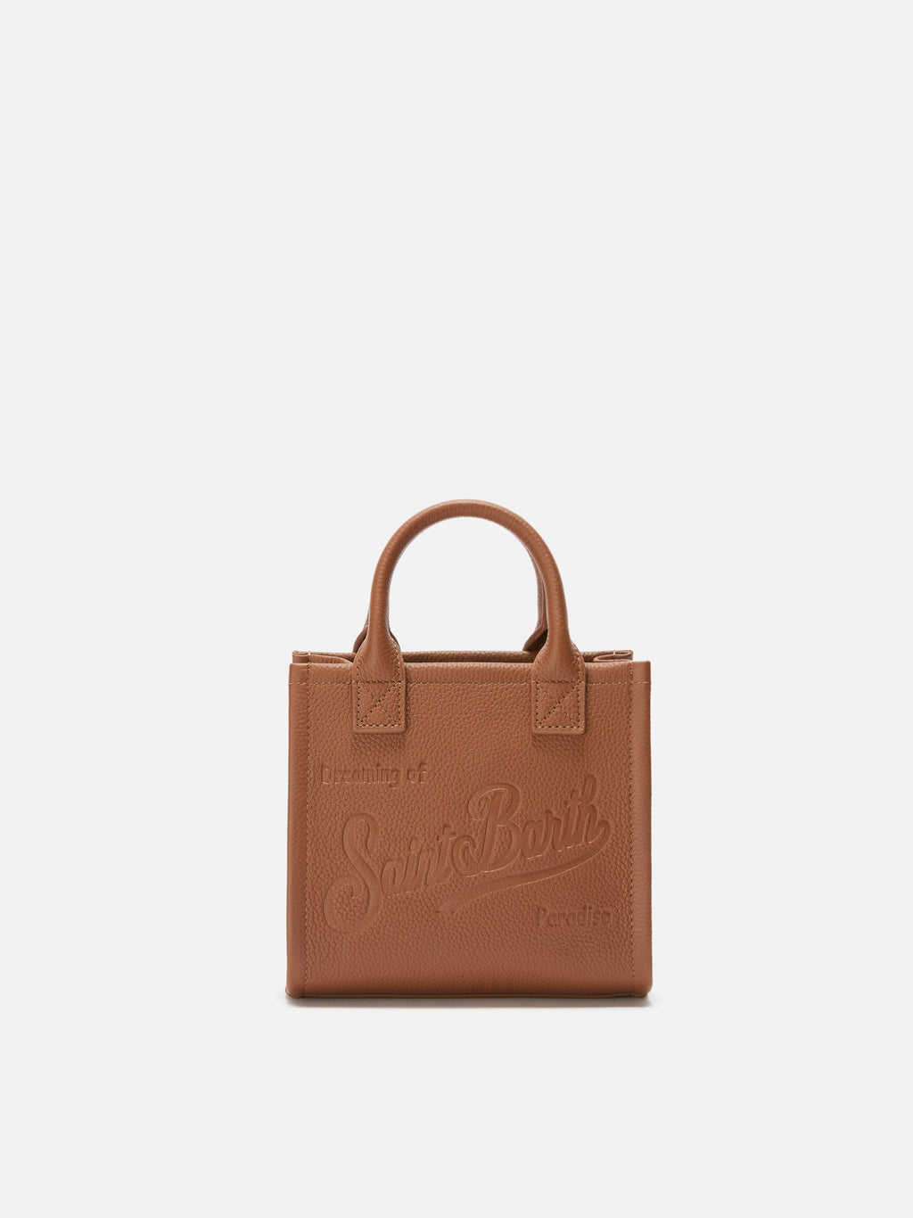 Vanity Bag Mini in pelle MC2 Saint Barth — Cammello