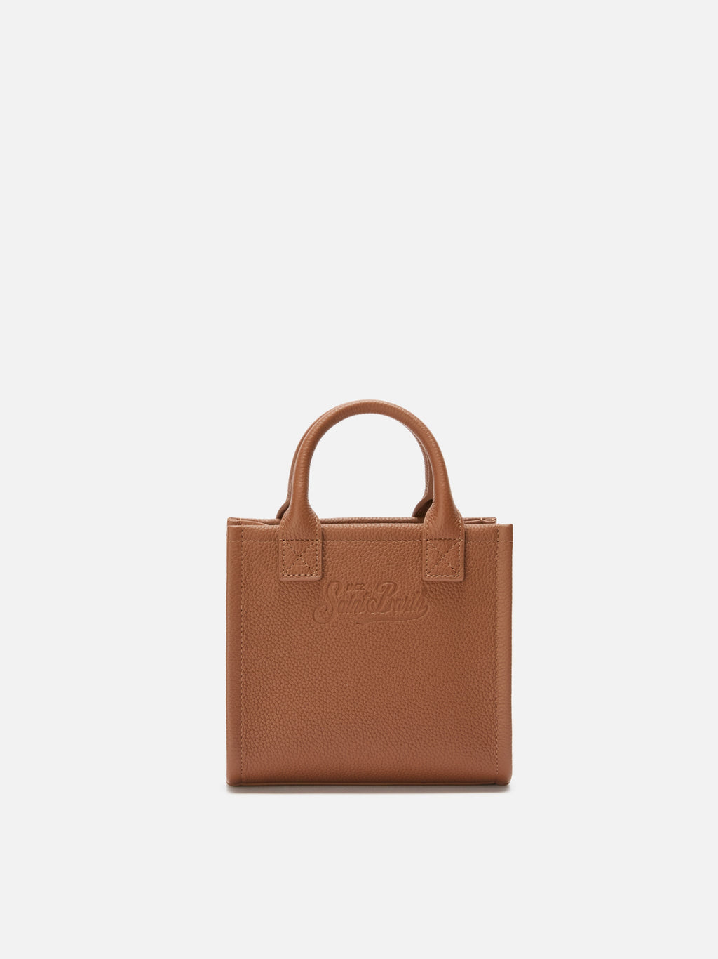 Vanity Bag Mini in pelle MC2 Saint Barth — Cammello — vista 4