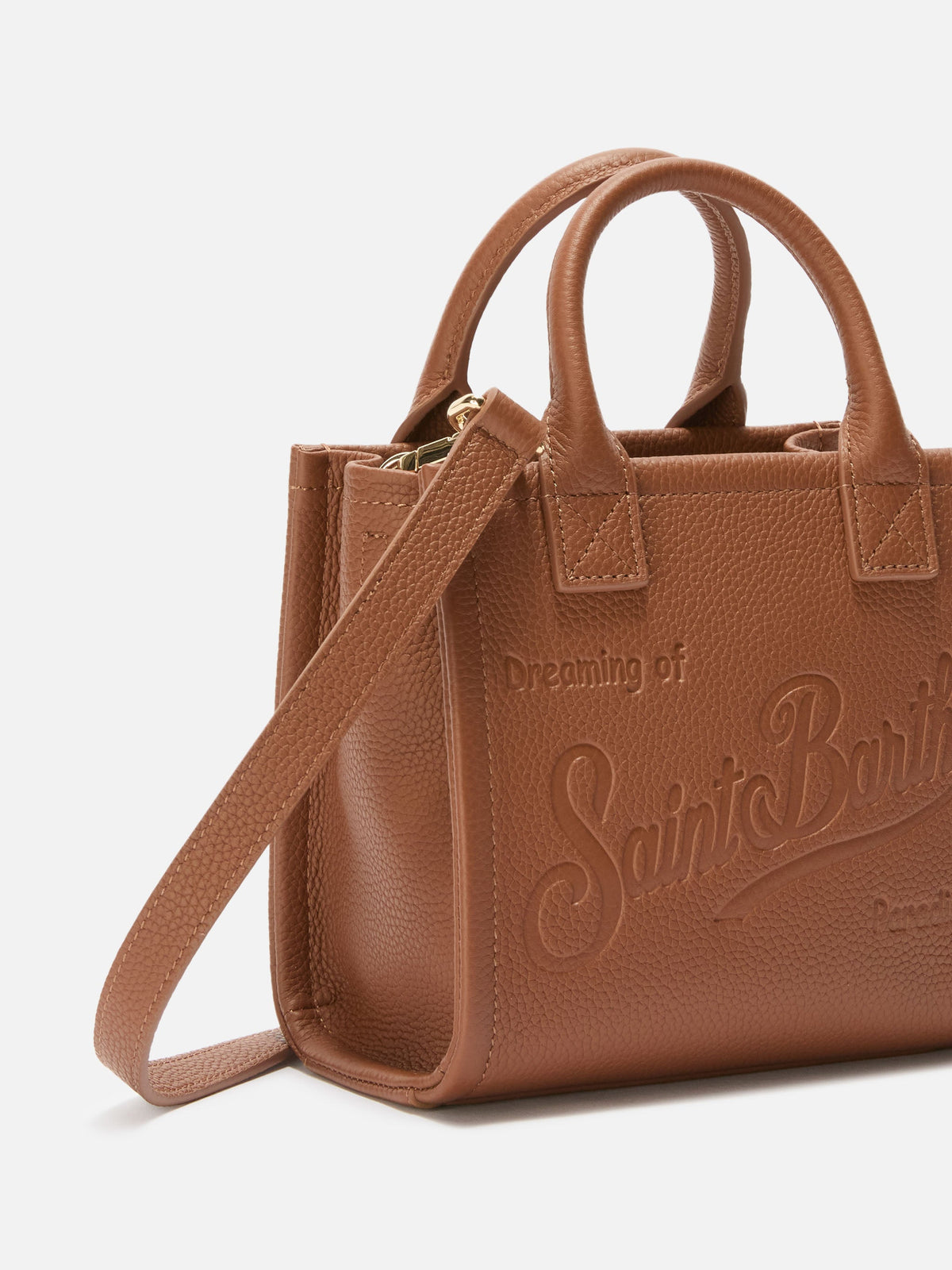 Vanity Bag Mini in pelle MC2 Saint Barth — Cammello — vista 3