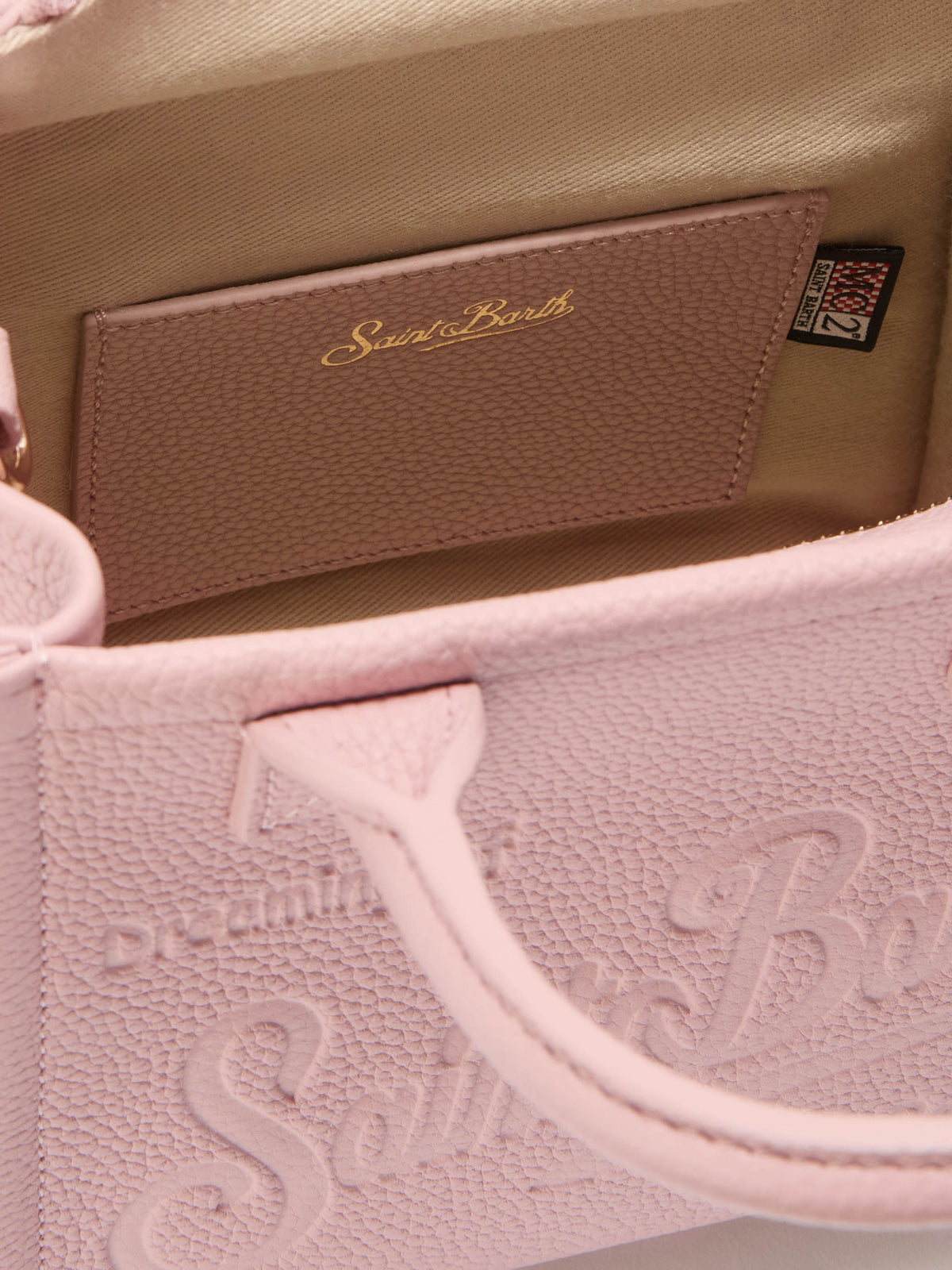 MC2 Saint Barth pebbled leather Vanity mini bag — Pink — view 5