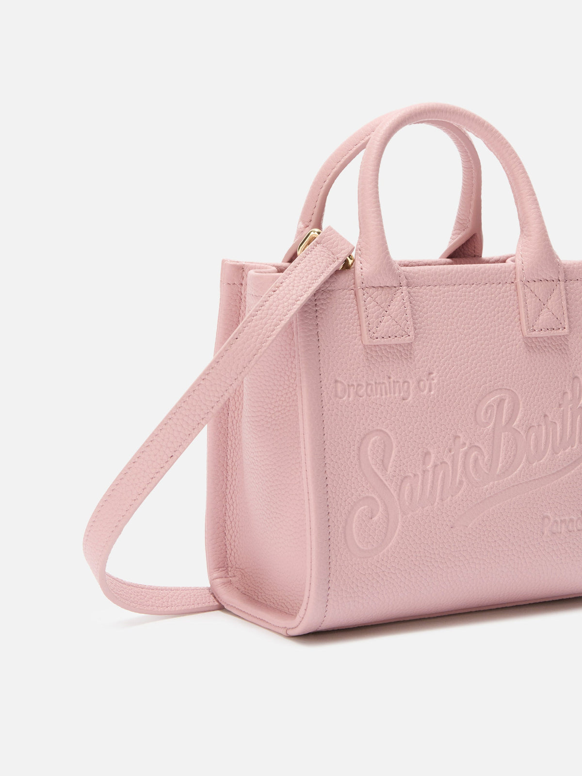 MC2 Saint Barth pebbled leather Vanity mini bag — Pink — view 3