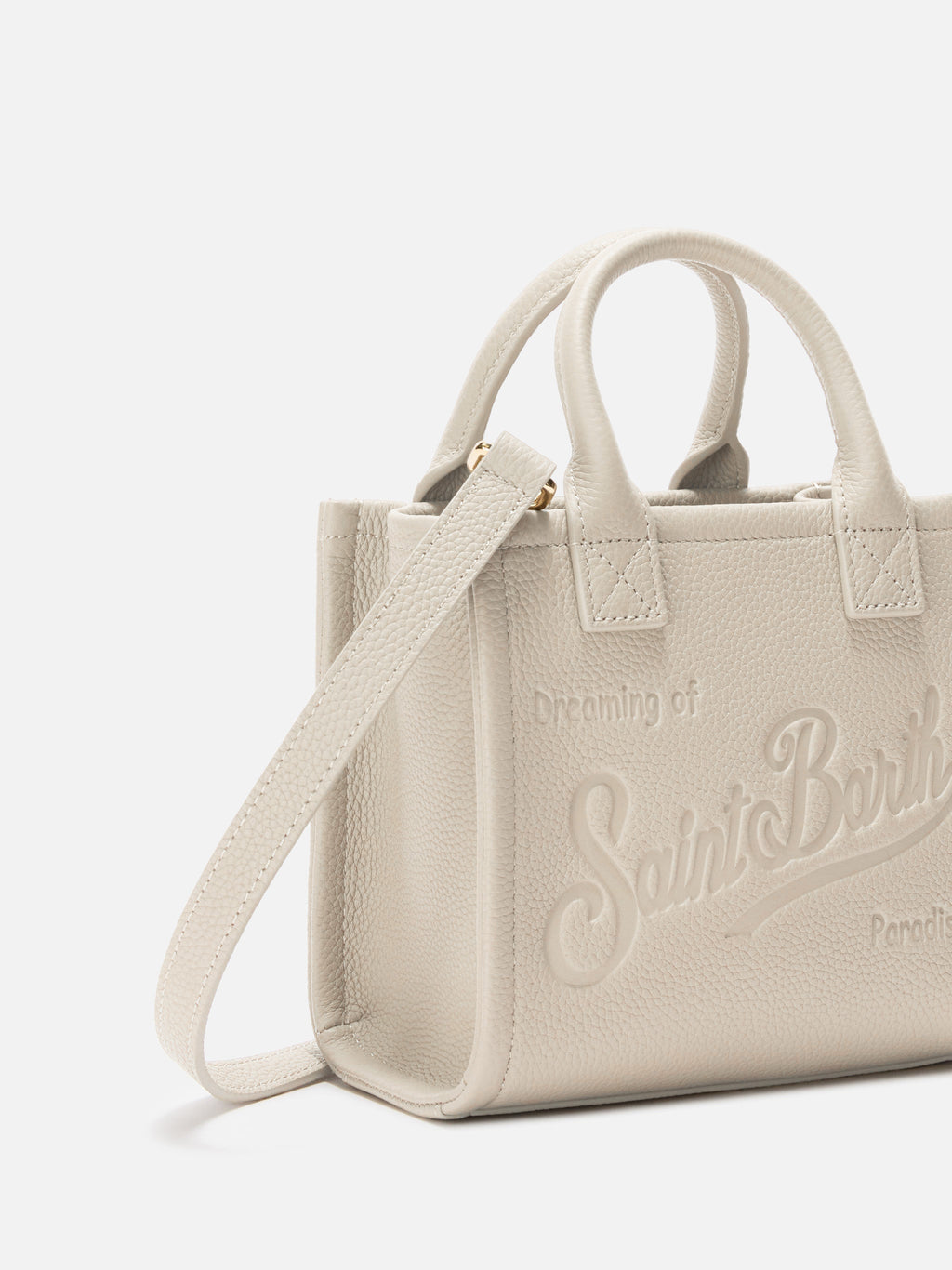 Vanity Bag Mini in pelle MC2 Saint Barth — Panna — vista 2
