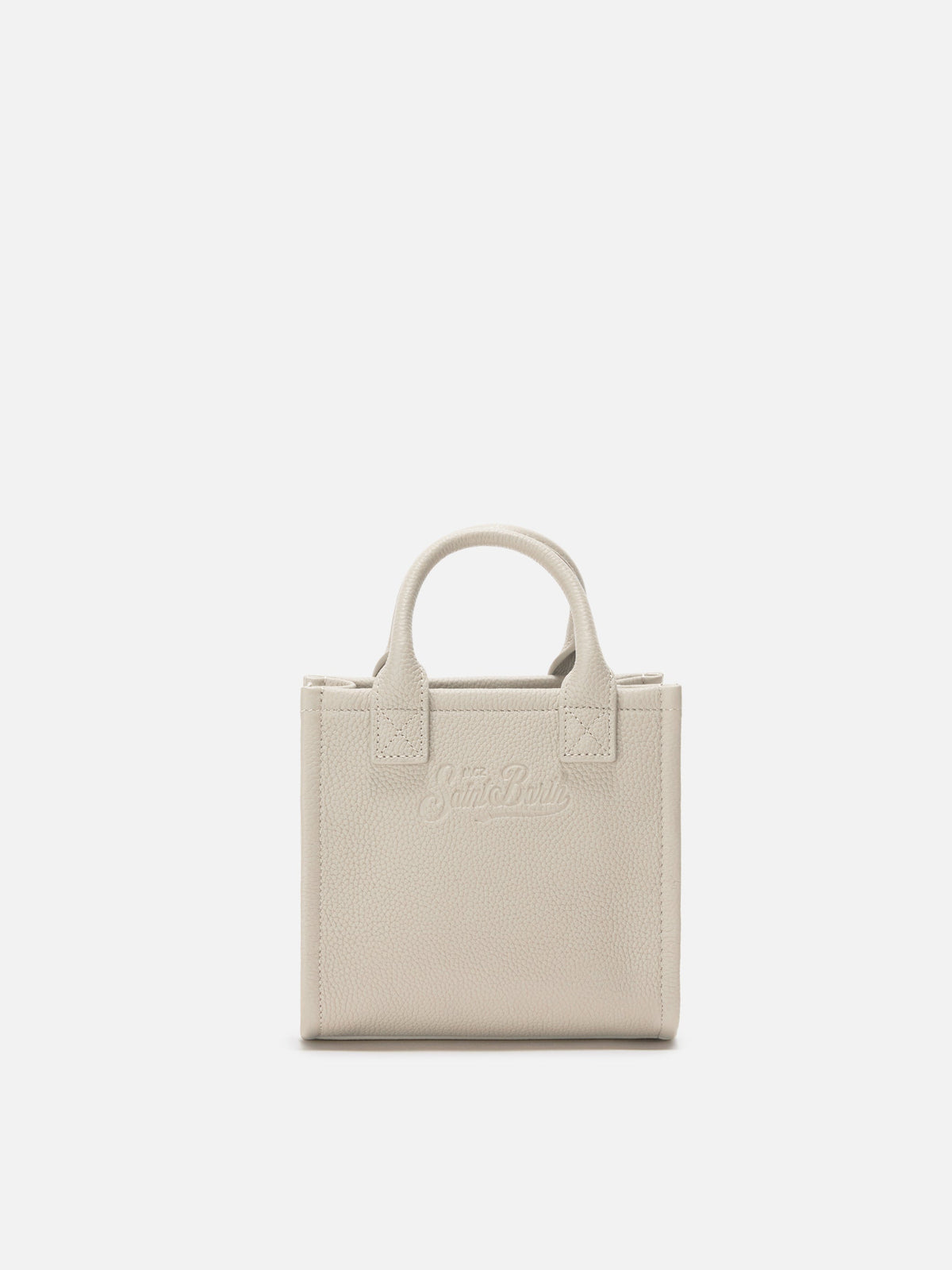 Vanity Bag Mini in pelle MC2 Saint Barth — Panna — vista 4