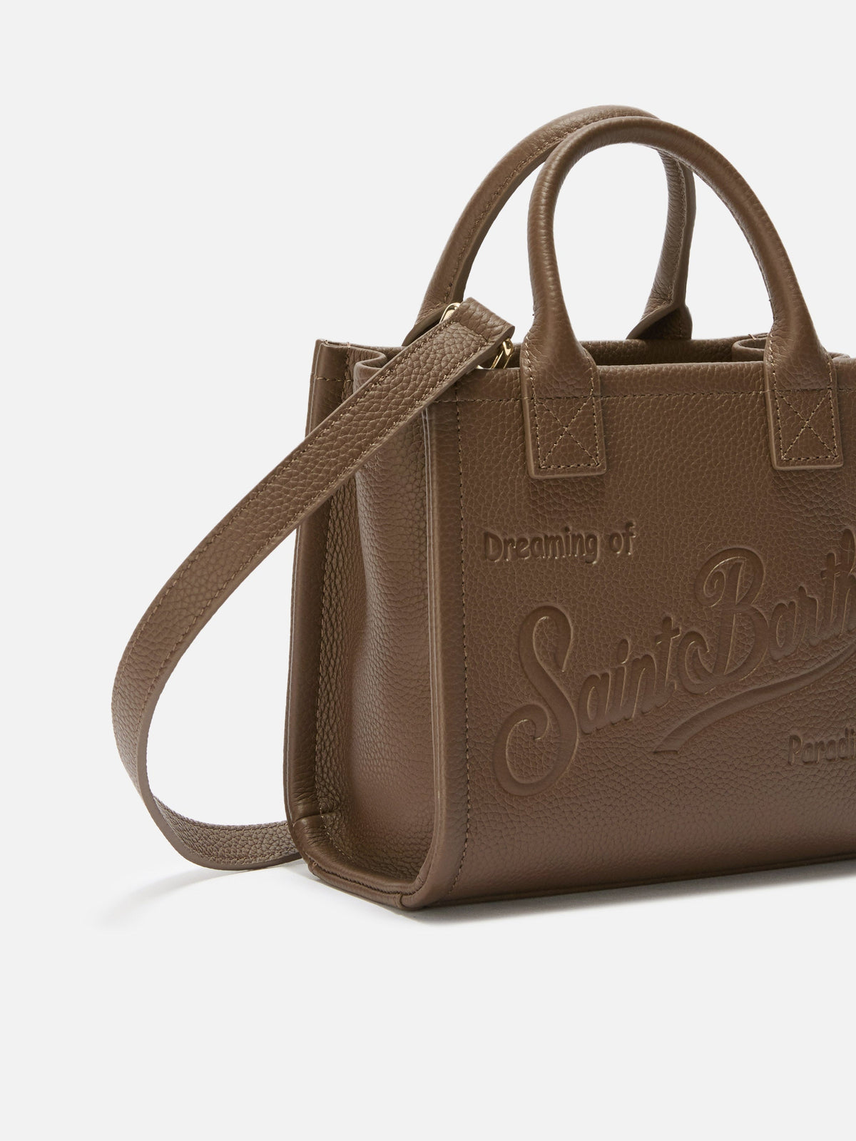 Vanity Bag Mini in pelle MC2 Saint Barth — Marrone — vista 3