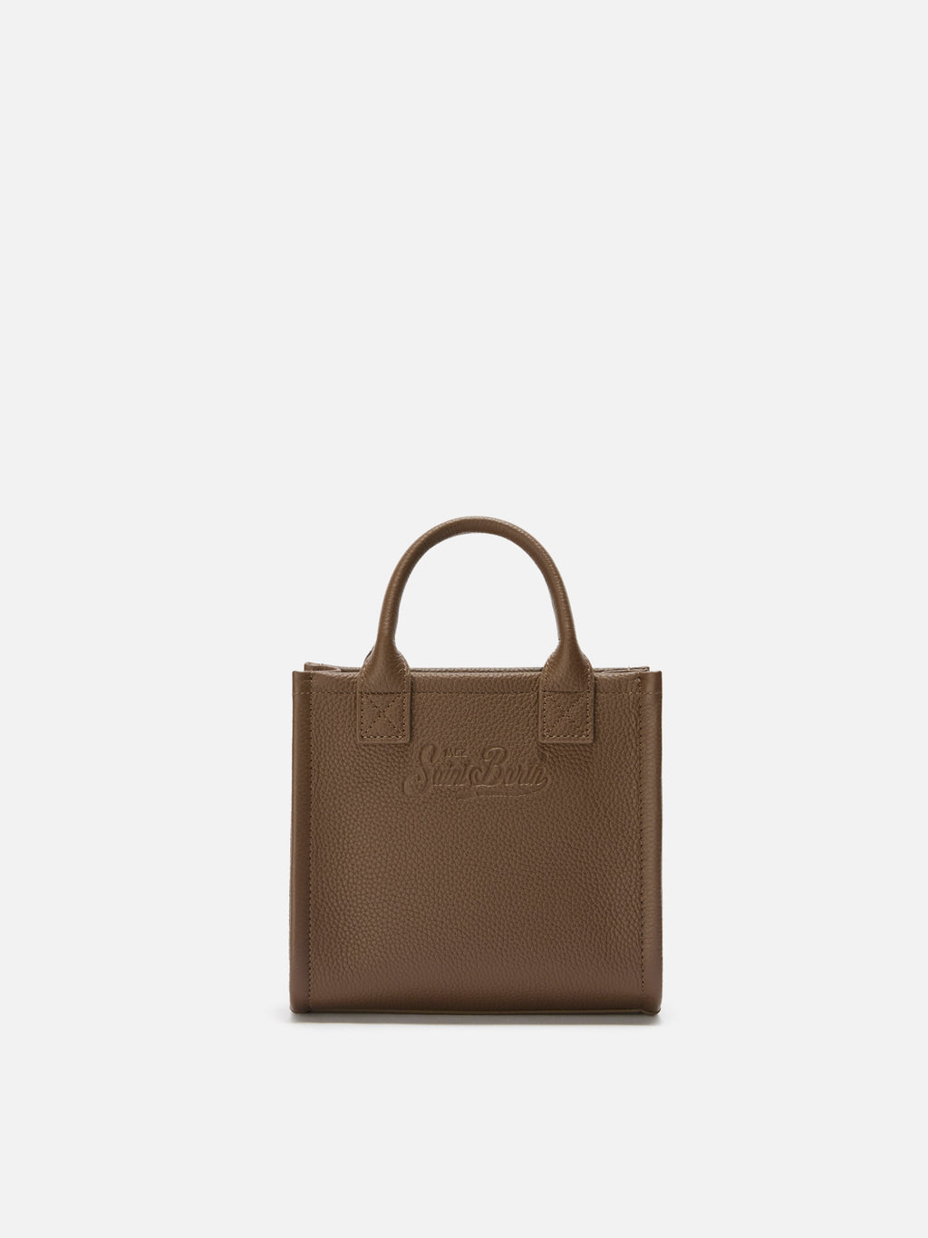 Vanity Bag Mini in pelle MC2 Saint Barth — Marrone — vista 4