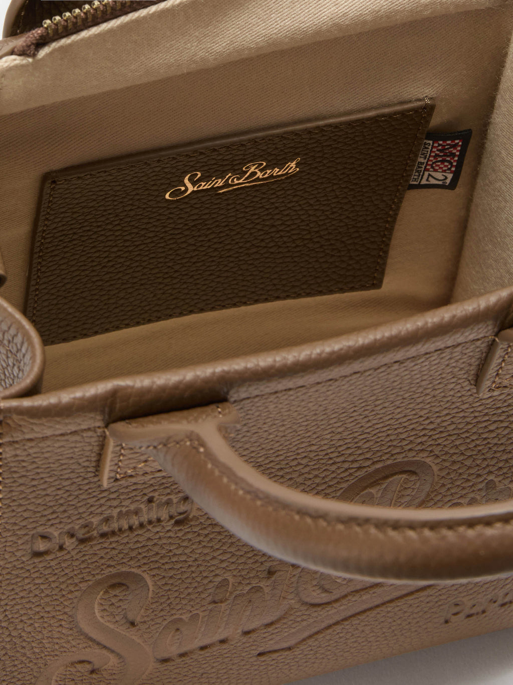 Vanity Bag Mini in pelle MC2 Saint Barth — Marrone — vista 5