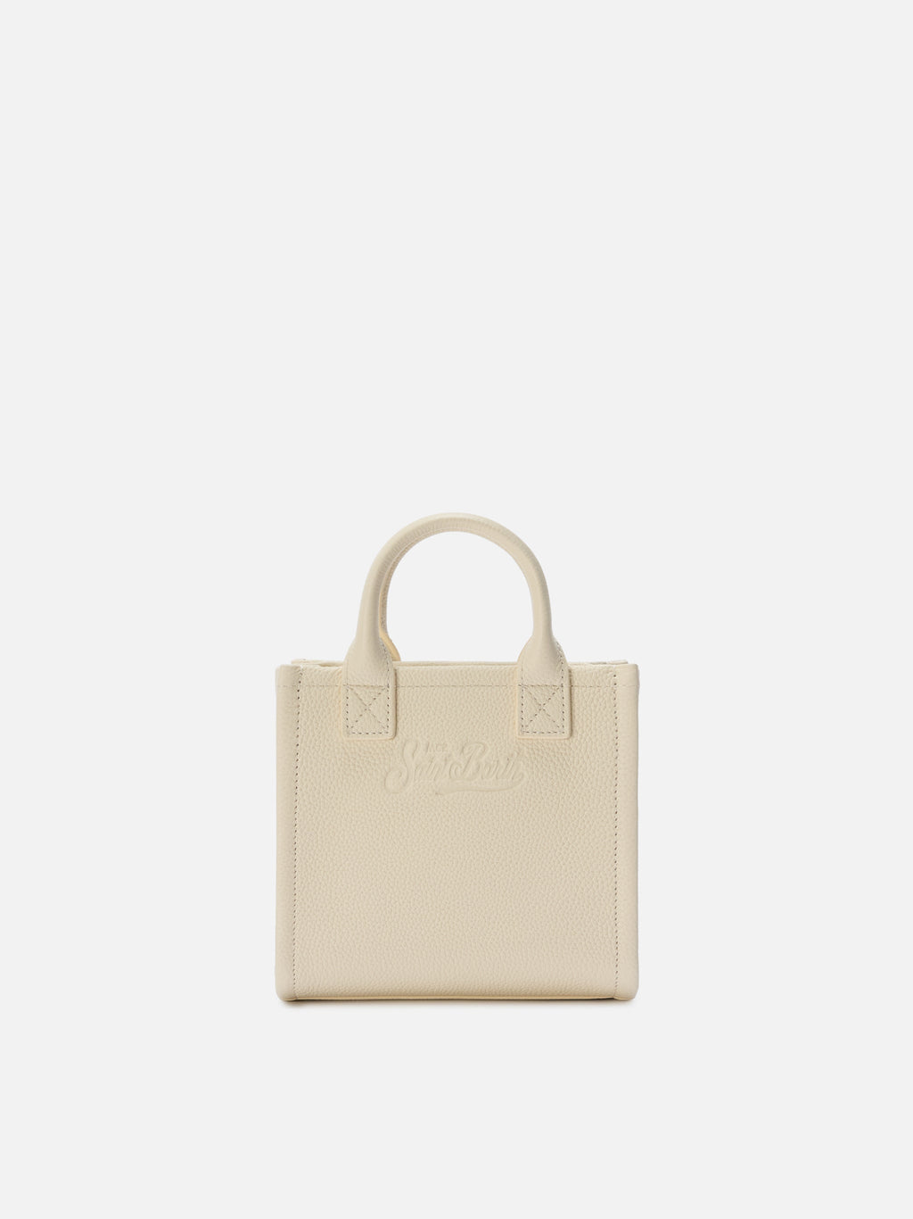 Mini sac Vanity en cuir grainé MC2 Saint Barth — Ivoire — vue 4