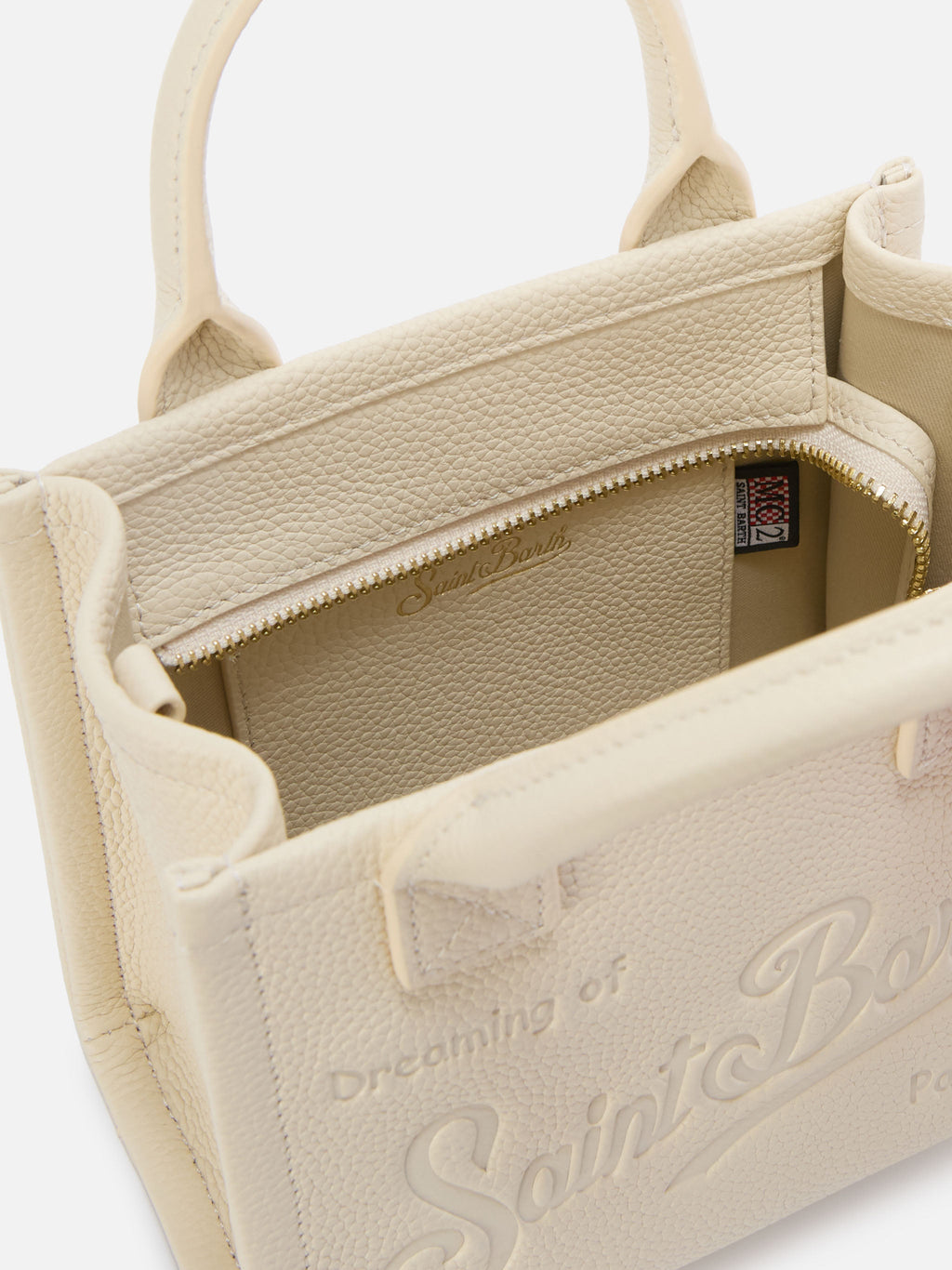 Mini sac Vanity en cuir grainé MC2 Saint Barth — Ivoire — vue 5